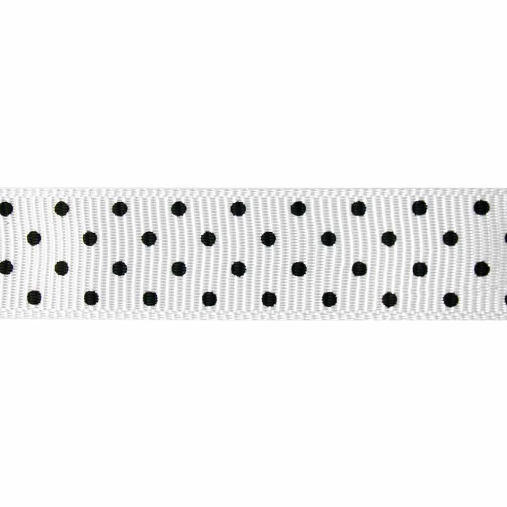 ELAN Black Polka Dot Ribbon 16mm x 5m - Image 2