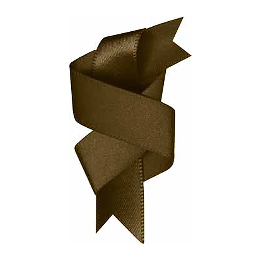ELAN Double Face Satin Ribbon 12mm x 5m - Medium Brown