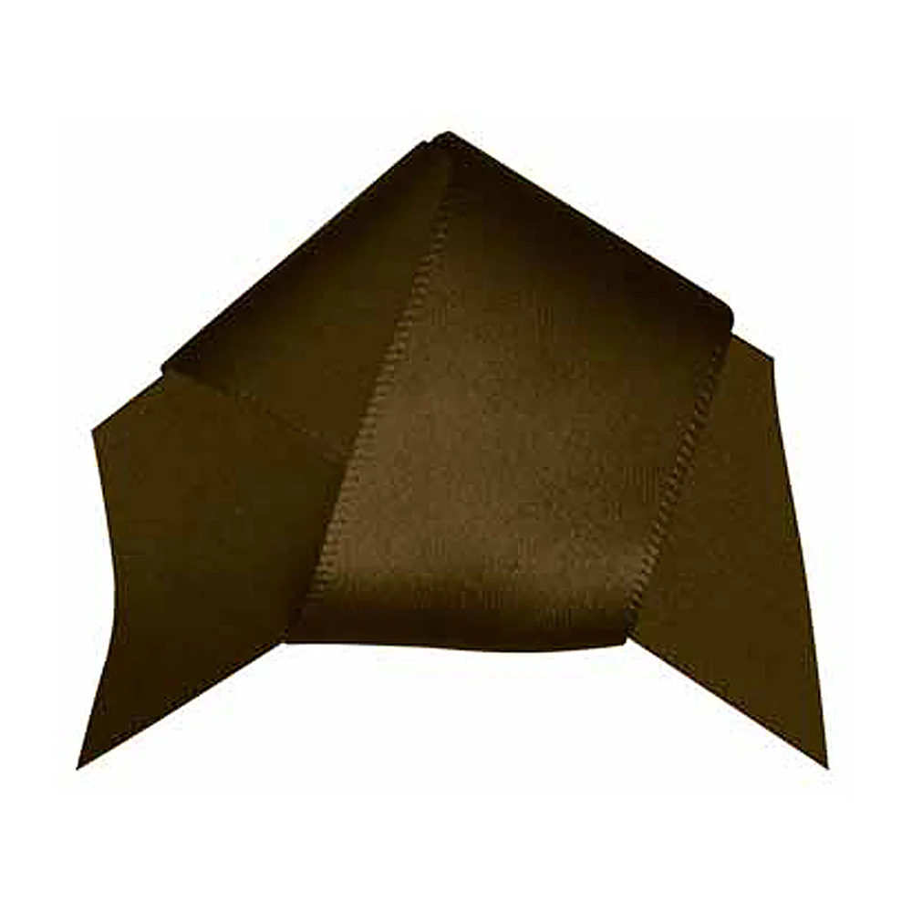 ELAN Double Face Satin Ribbon 25mm x 5m - Medium Brown