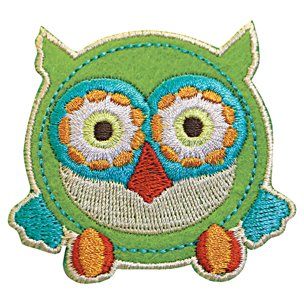 ELAN Motif - Green Owl - 60mm -1 pcs - Image 2
