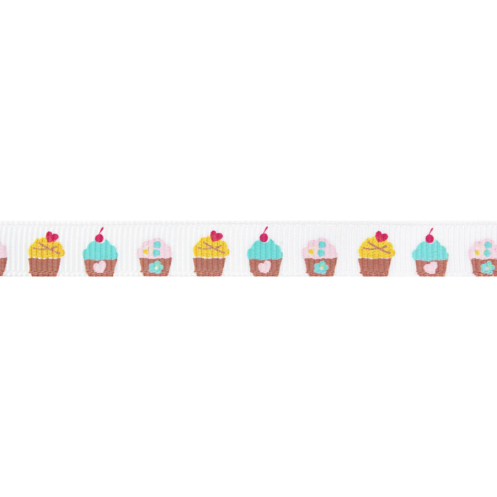 ELAN Grosgrain Trim 10mm x 5m - Cupcakes