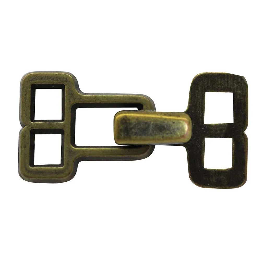 ELAN Hook & Eye - Antique Brass -2 pcs