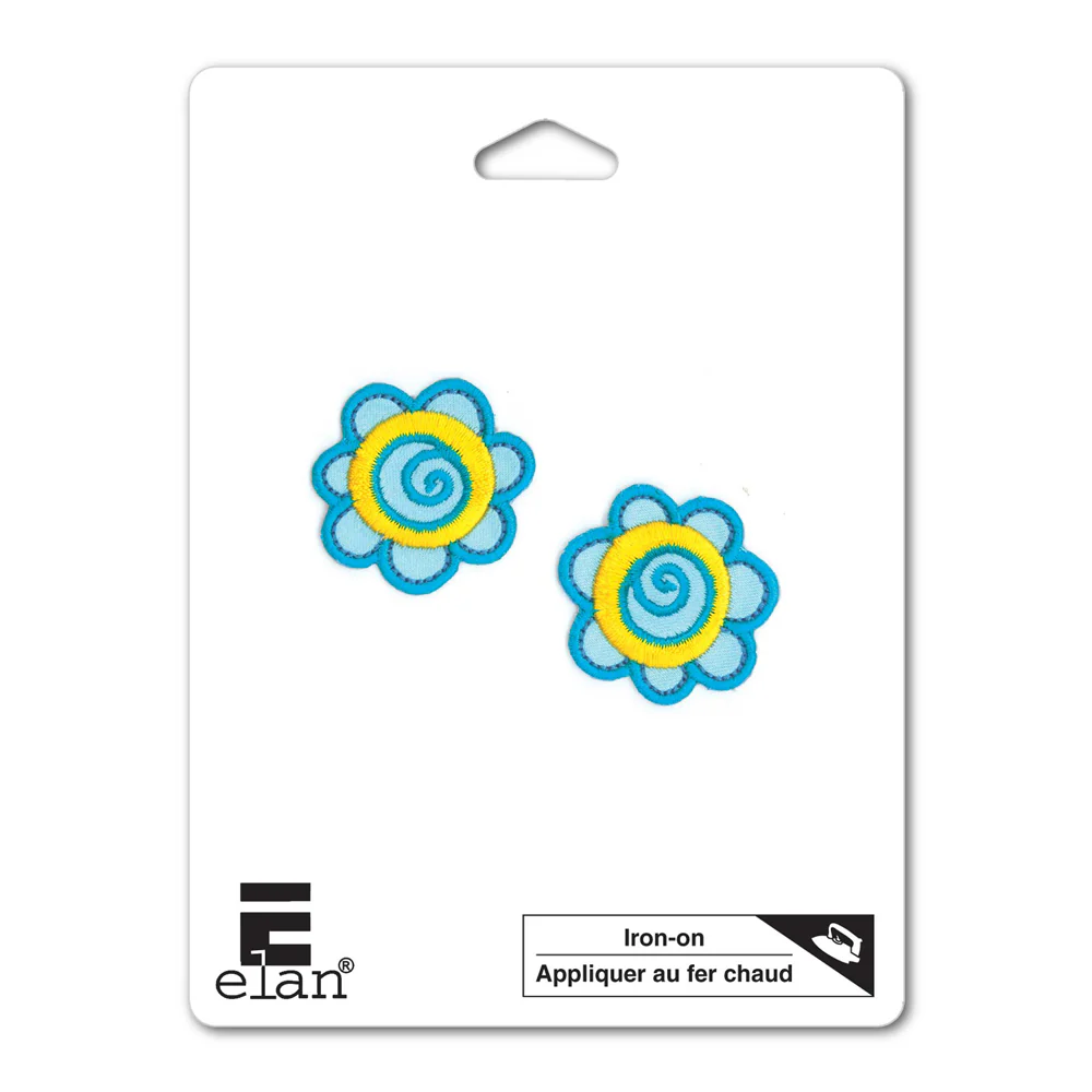 ELAN Motif - Aqua Flower - 32mm -1 pcs