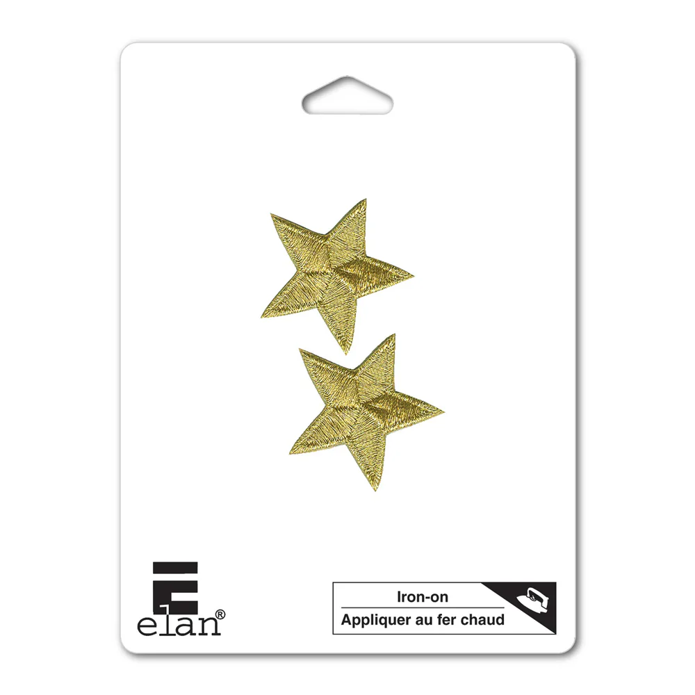 ELAN Motif - Gold Star - 20mm -2 pcs
