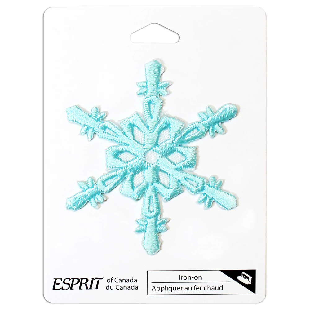 ELAN Motif - Large Aqua Snowflake - 72mm -1 pcs
