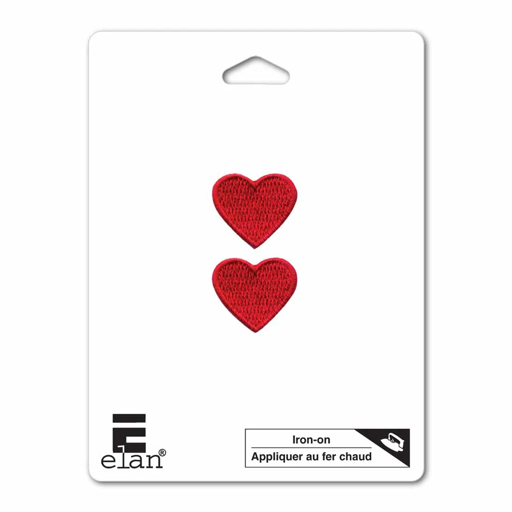 ELAN Motif - Red Heart - 20mm -2 pcs