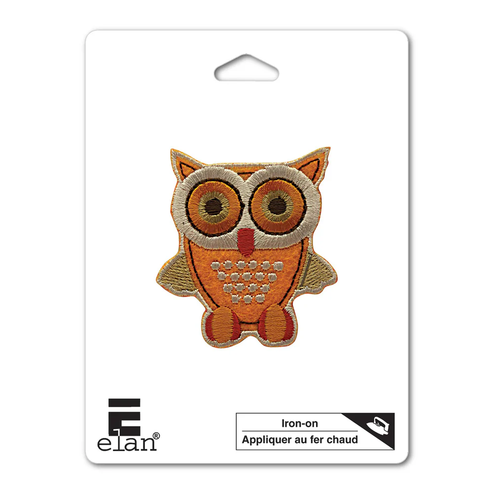ELAN Motif - Orange Owl - 65mm -1 pcs