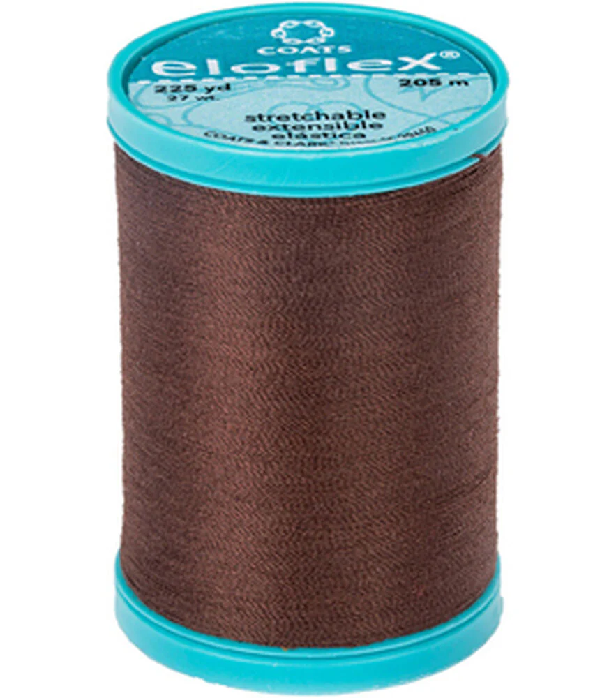 ELOFLEX STRETCH THREAD 205M - DARK BROWN