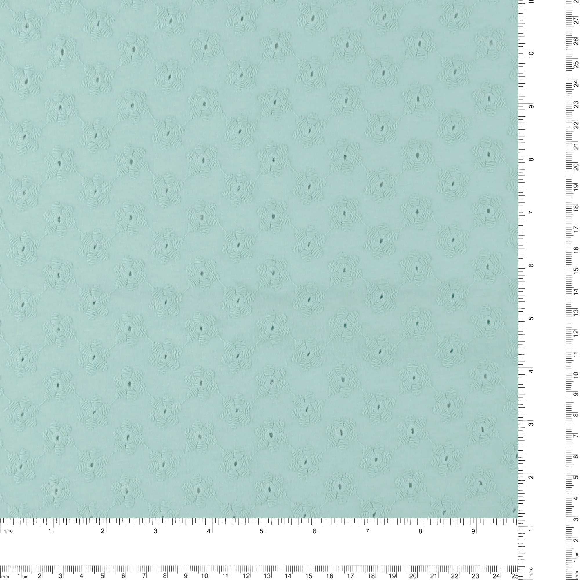 Embroidered Cotton Jersey - IN BLOOM - 001 - Aqua - Image 3