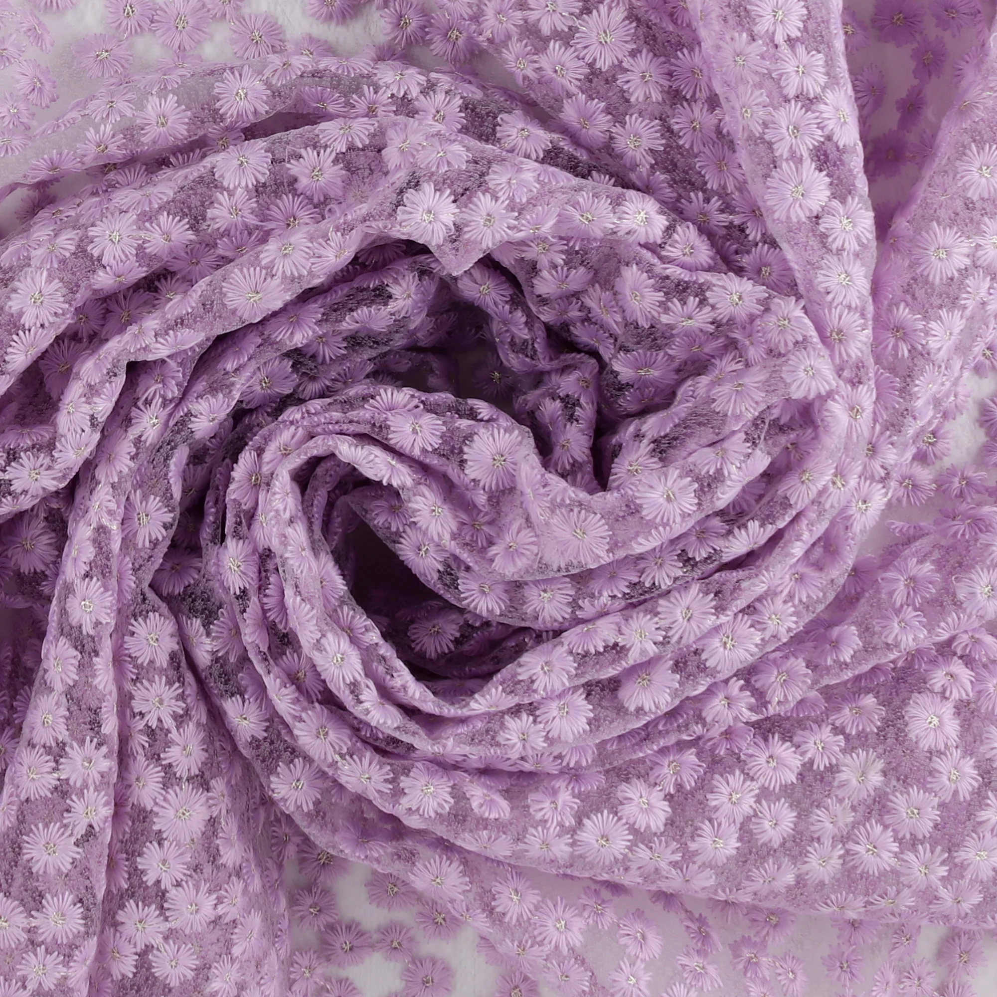 Embroidered Fancy Lace - SOCIALITE - 003 - Lavender - Image 2