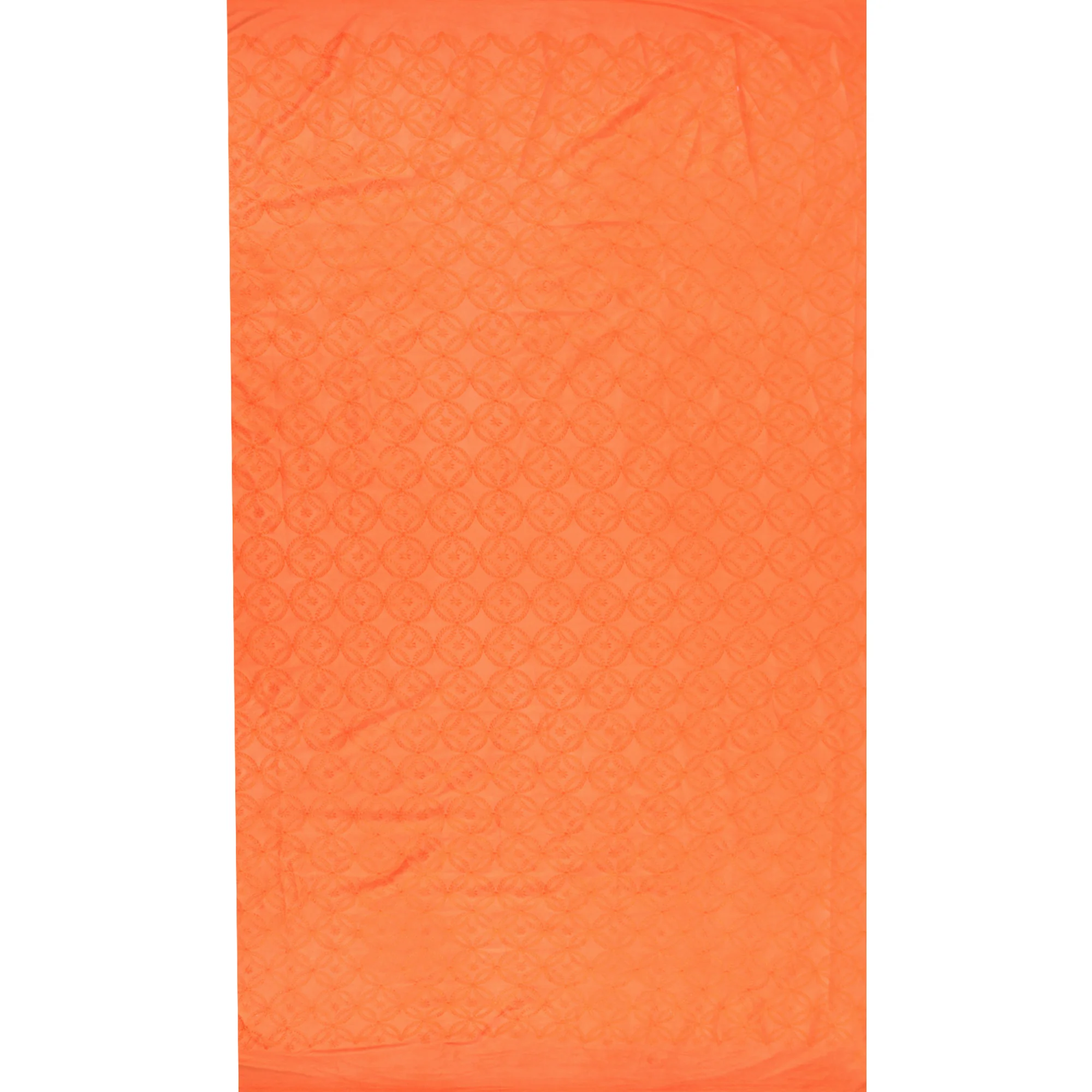 Embroidered Faux Suede - ACADEMY - 002 - Orange - Image 4