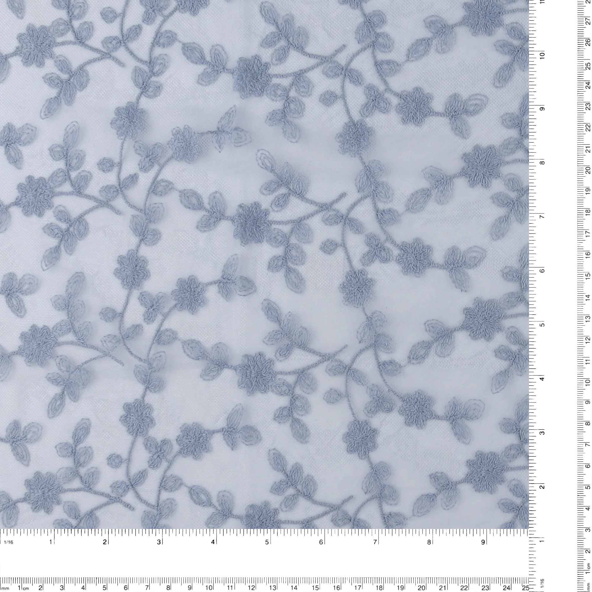 Embroidered Mesh - CELESTE - 008 - Grey - Image 3