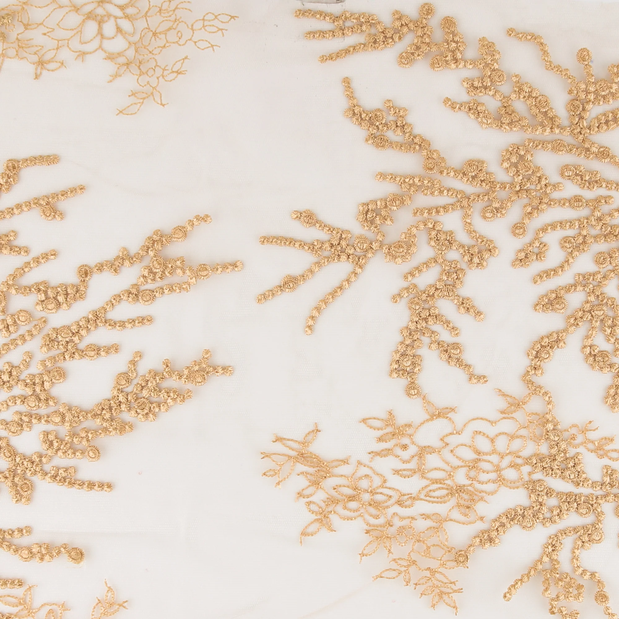 Embroidered Mesh - ELAINE - 008 - Gold
