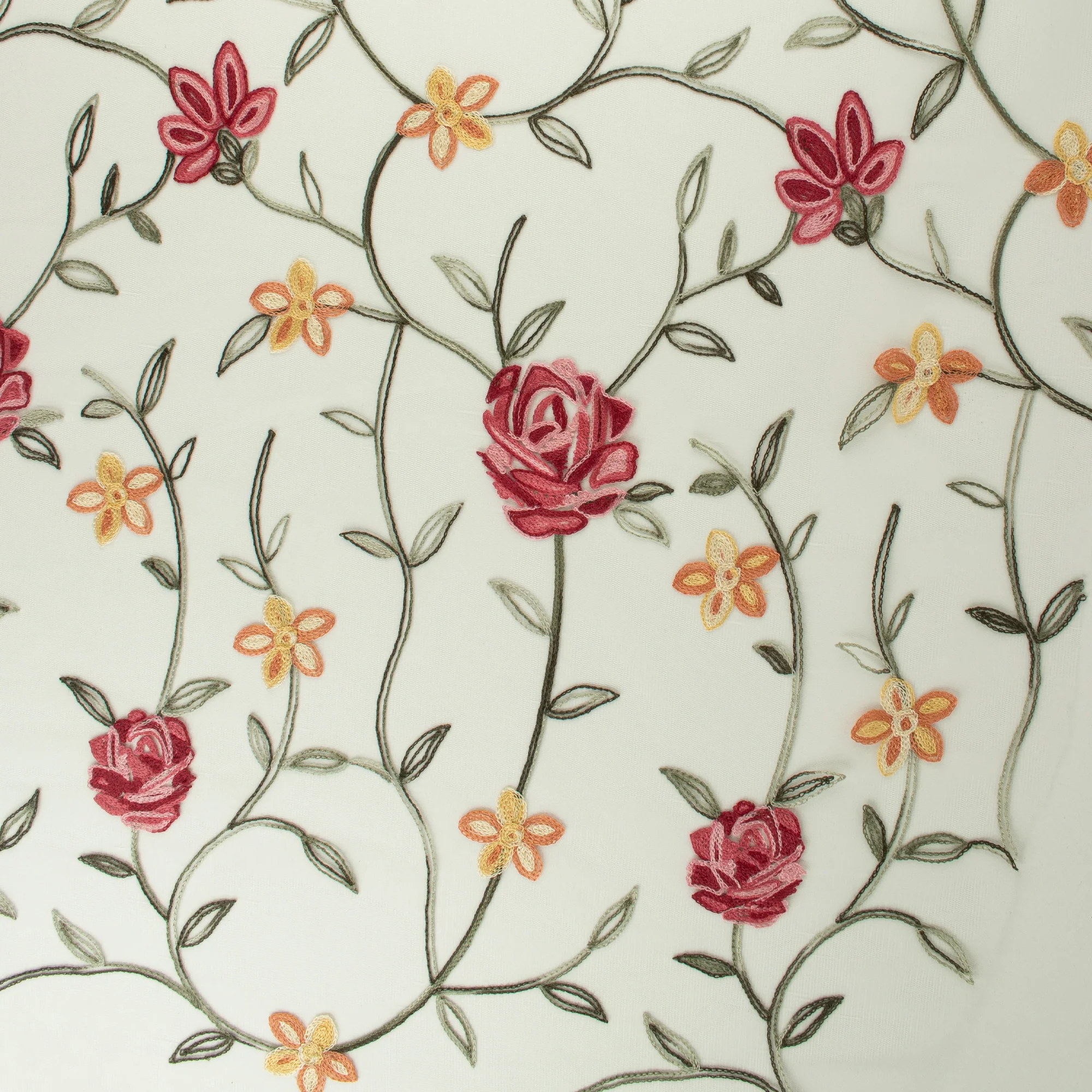 Embroidered Mesh - ELEGANZA - 001 - Offwhite