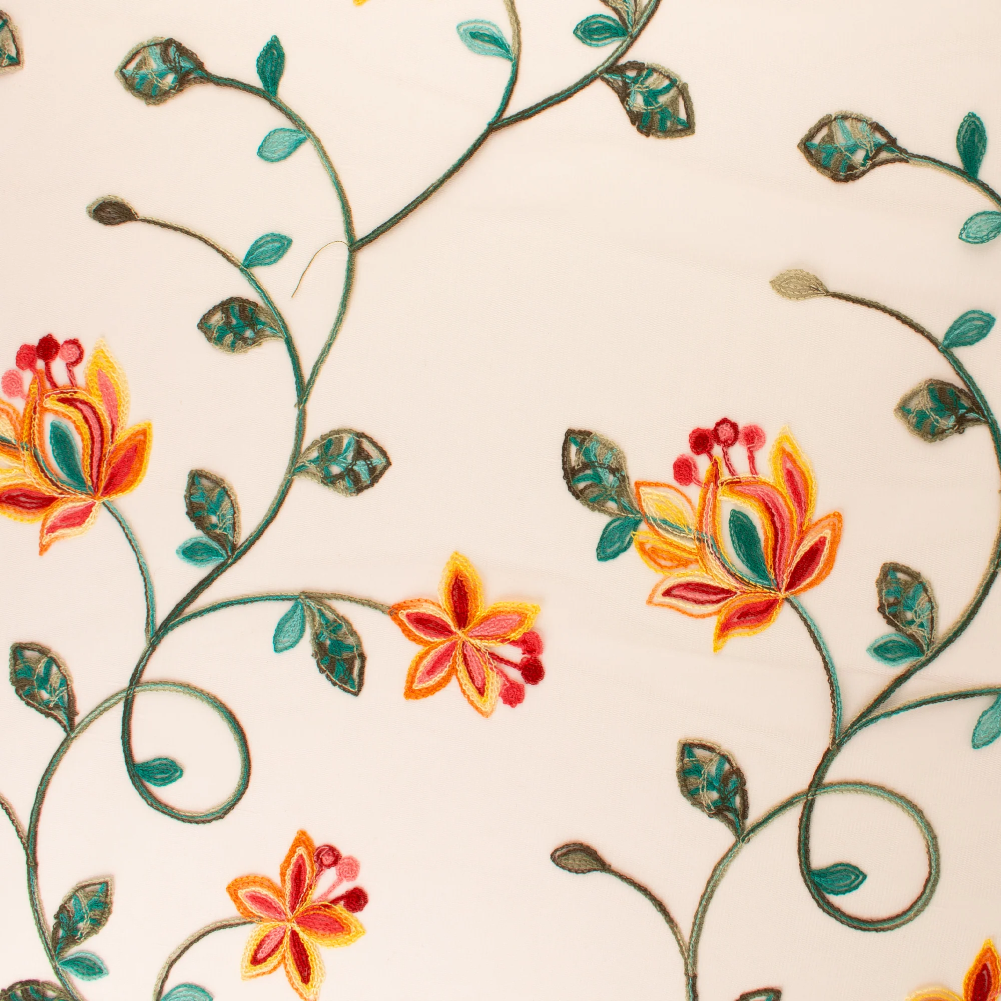 Embroidered Mesh - ELEGANZA - 003 - Peach