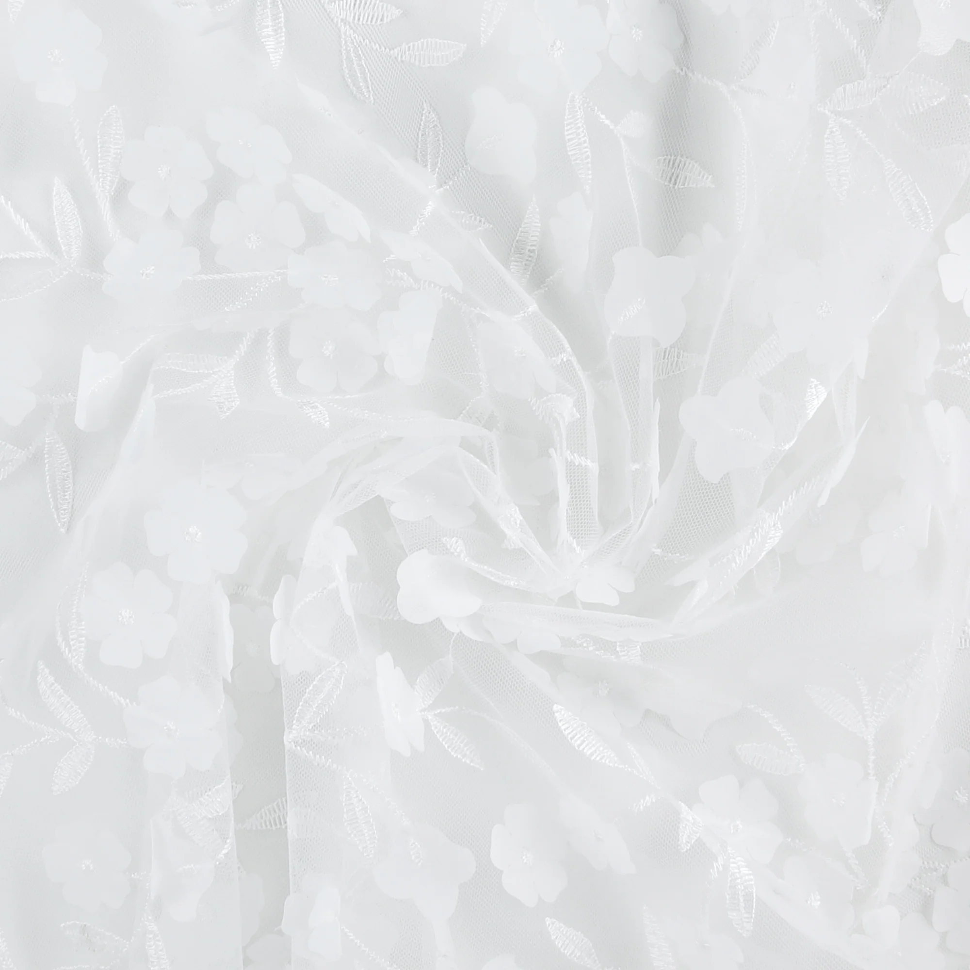 Embroidered Mesh - PRINCESS CHARLOTTE - 002 - White - Image 2