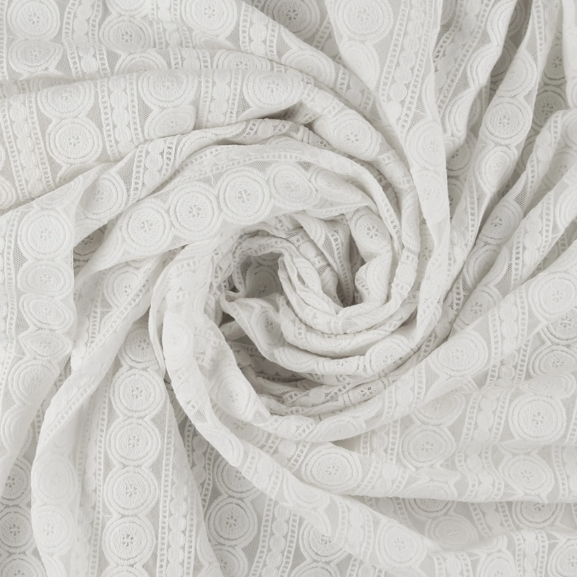 Embroidered Mesh - SUMMER ESSENTIALS - 001 - White - Image 2