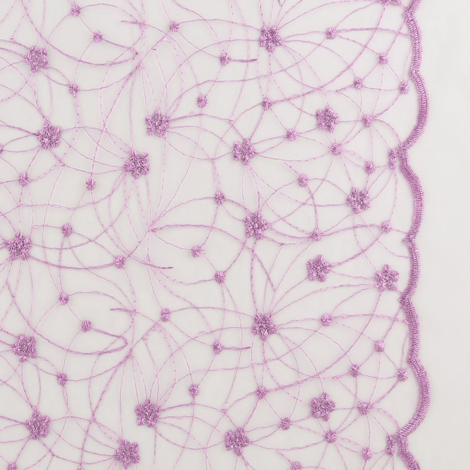 Embroidered Mesh With Sequins - BRIGITTE - 016 - Orchid