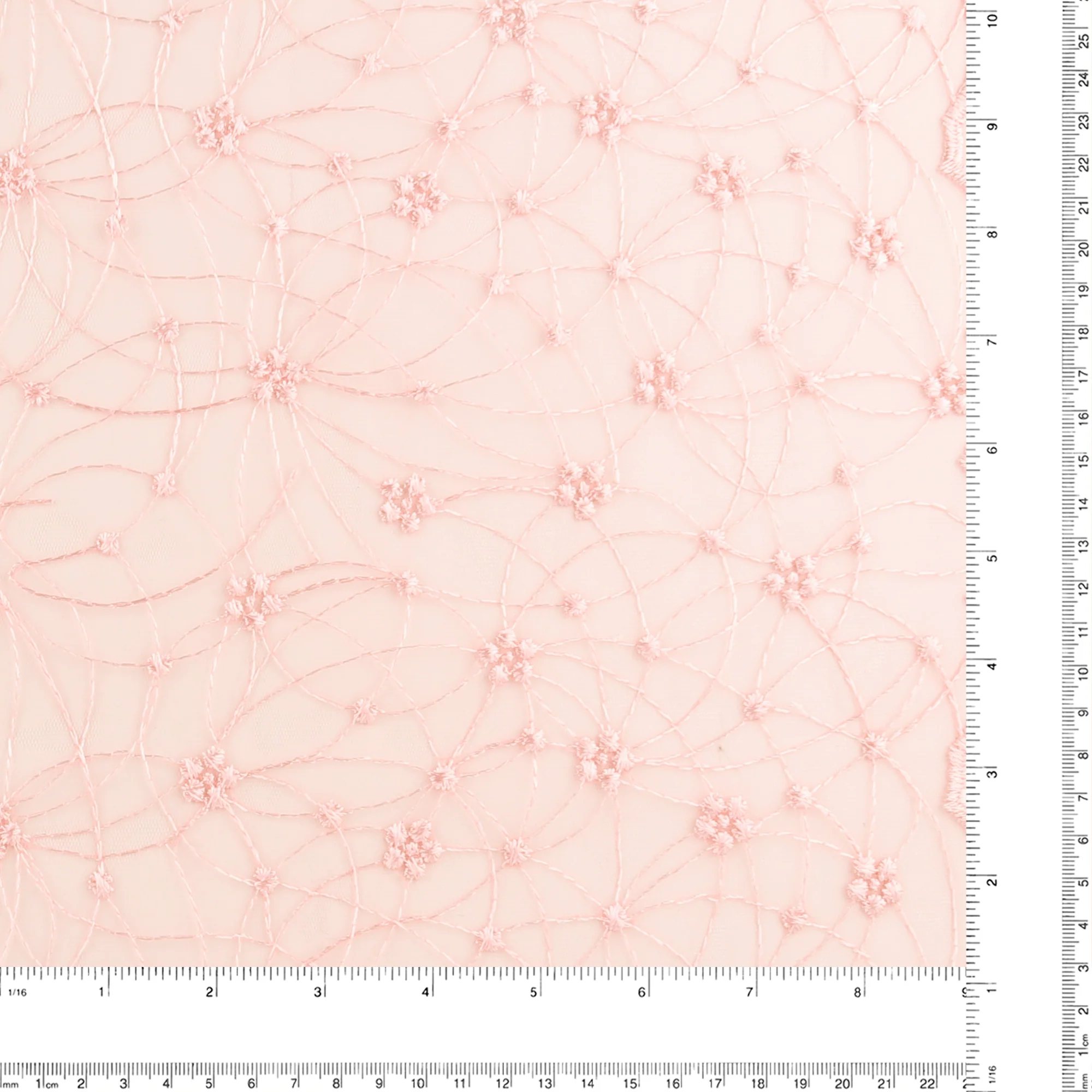 Embroidered Mesh With Sequins - BRIGITTE - 017 - Blush - Image 3