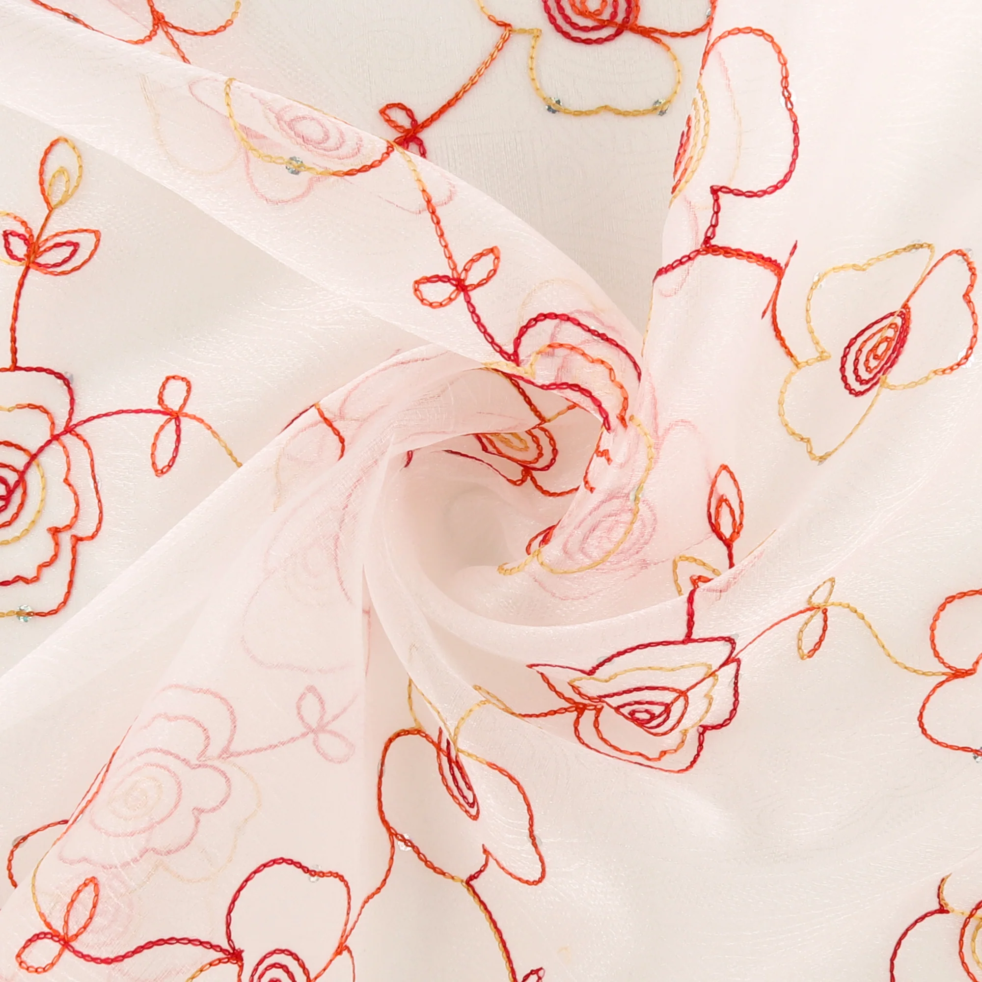 Embroidered Organza - CHARLOTTE - 003 - White - Image 2