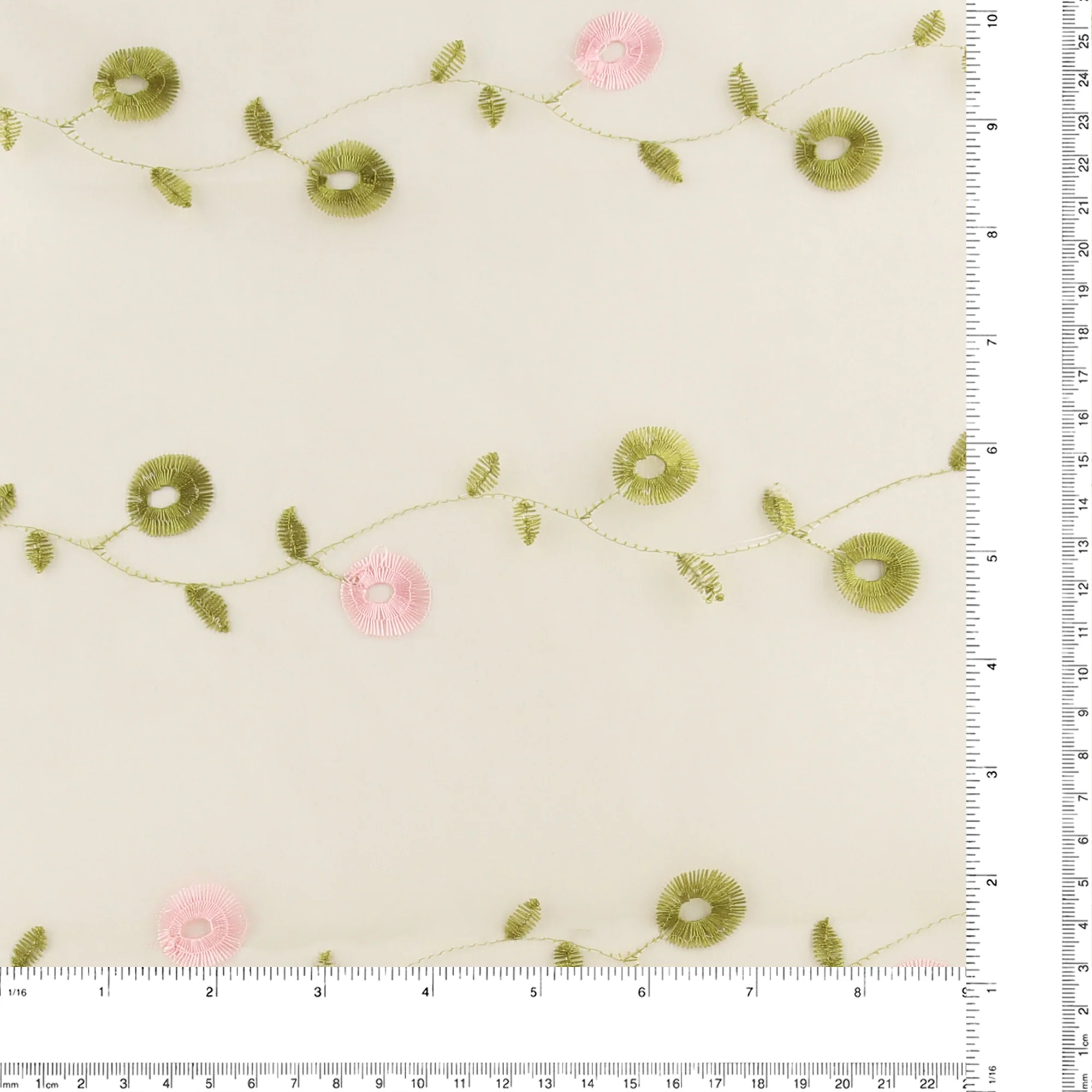 Embroidered Organza - CHARLOTTE - 015 - Cream - Image 3