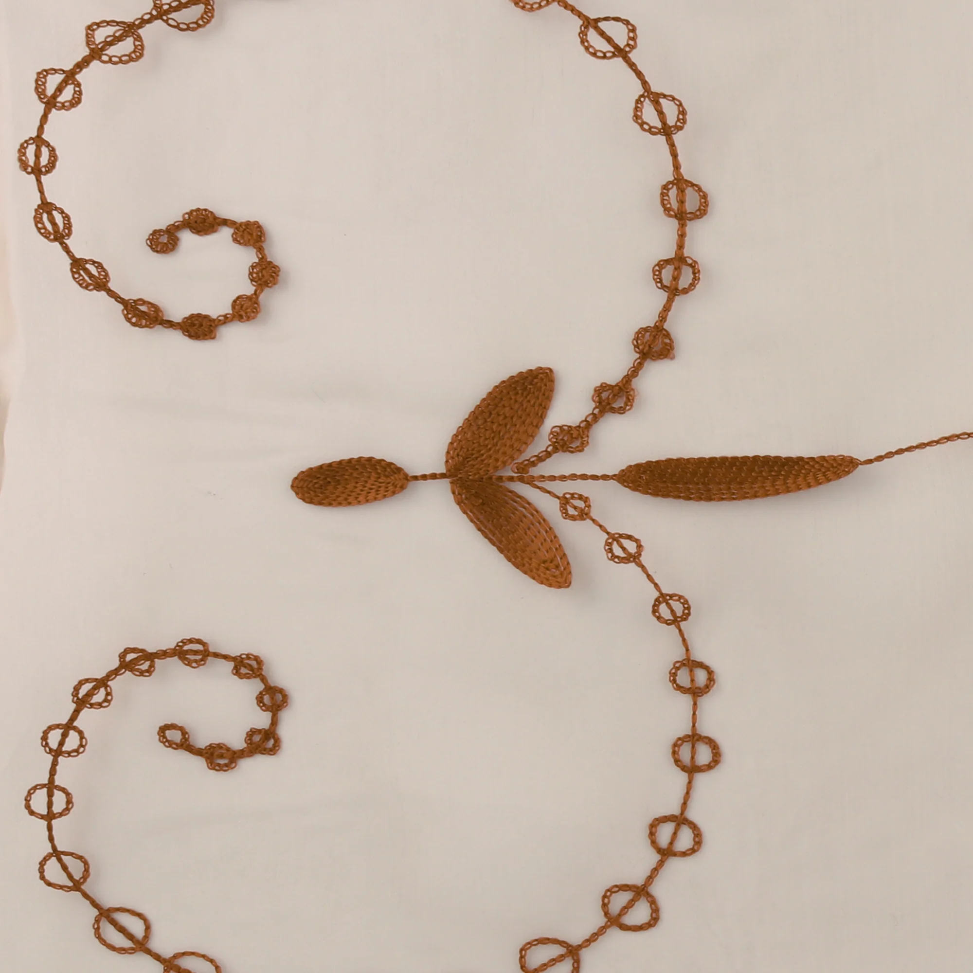 Embroidered Organza - CHARLOTTE - 021 - Brown