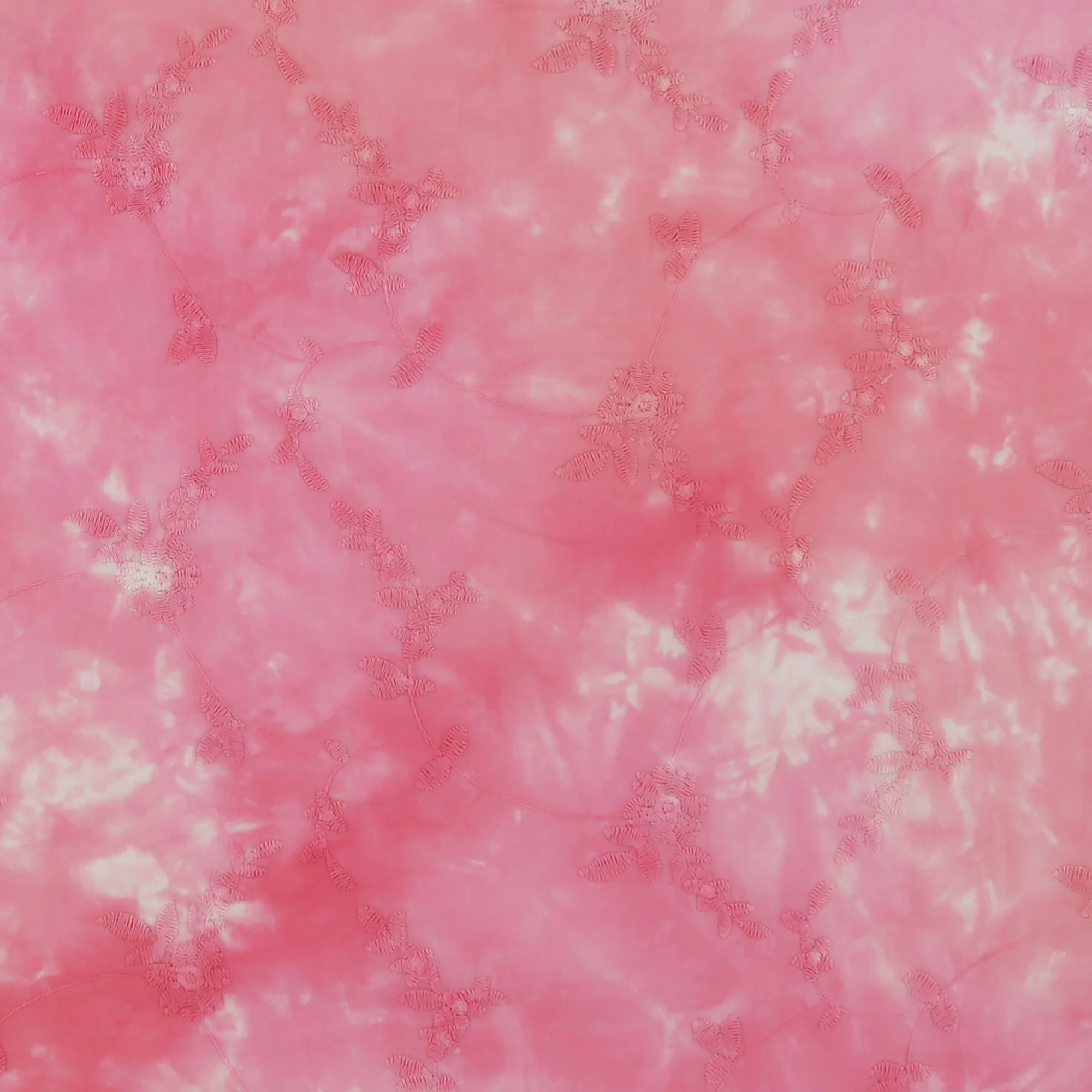 Embroidered Tie Dye Cotton - AVERY - 003 - Pink