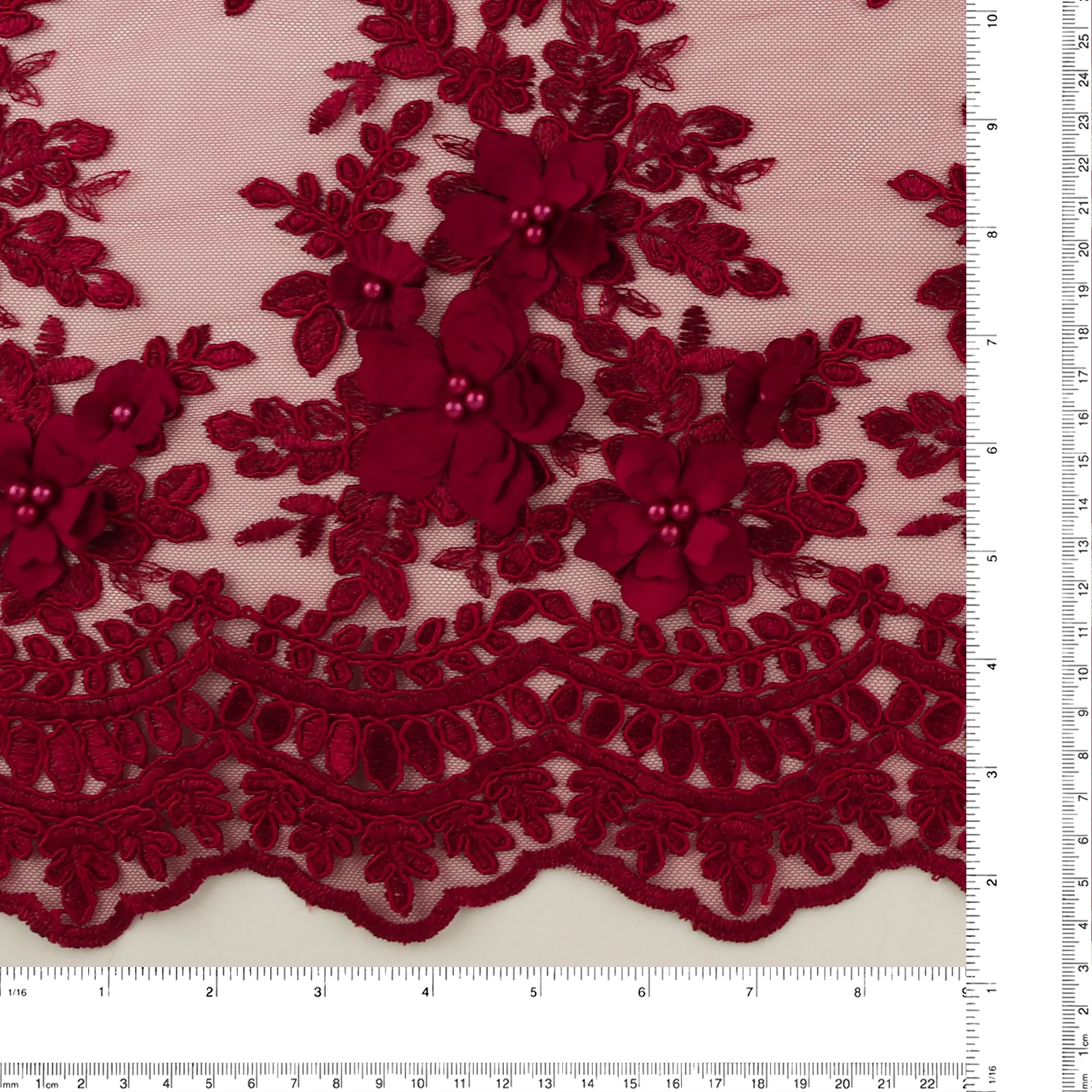 Embroidery - NUZIALE - 004 - Wine - Image 3