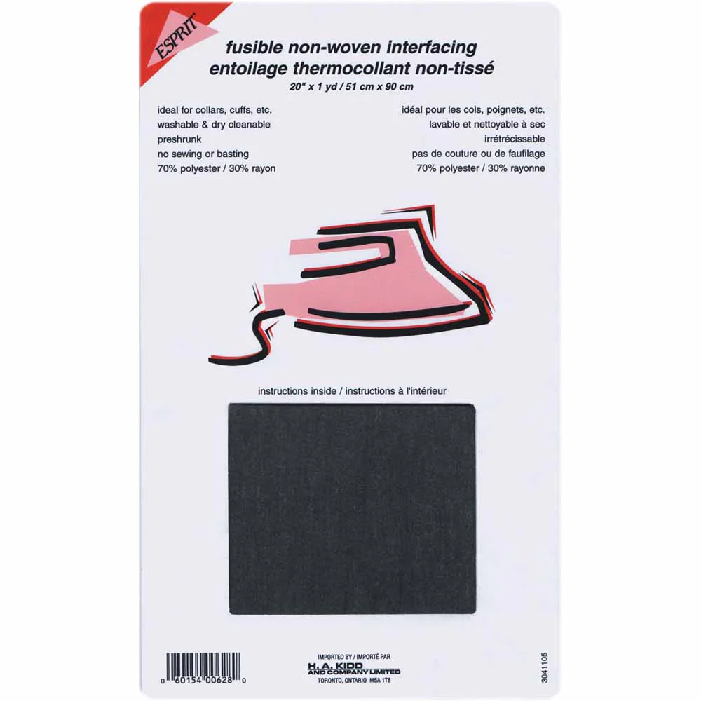 Esprit Fusible non-woven interfacing - Black