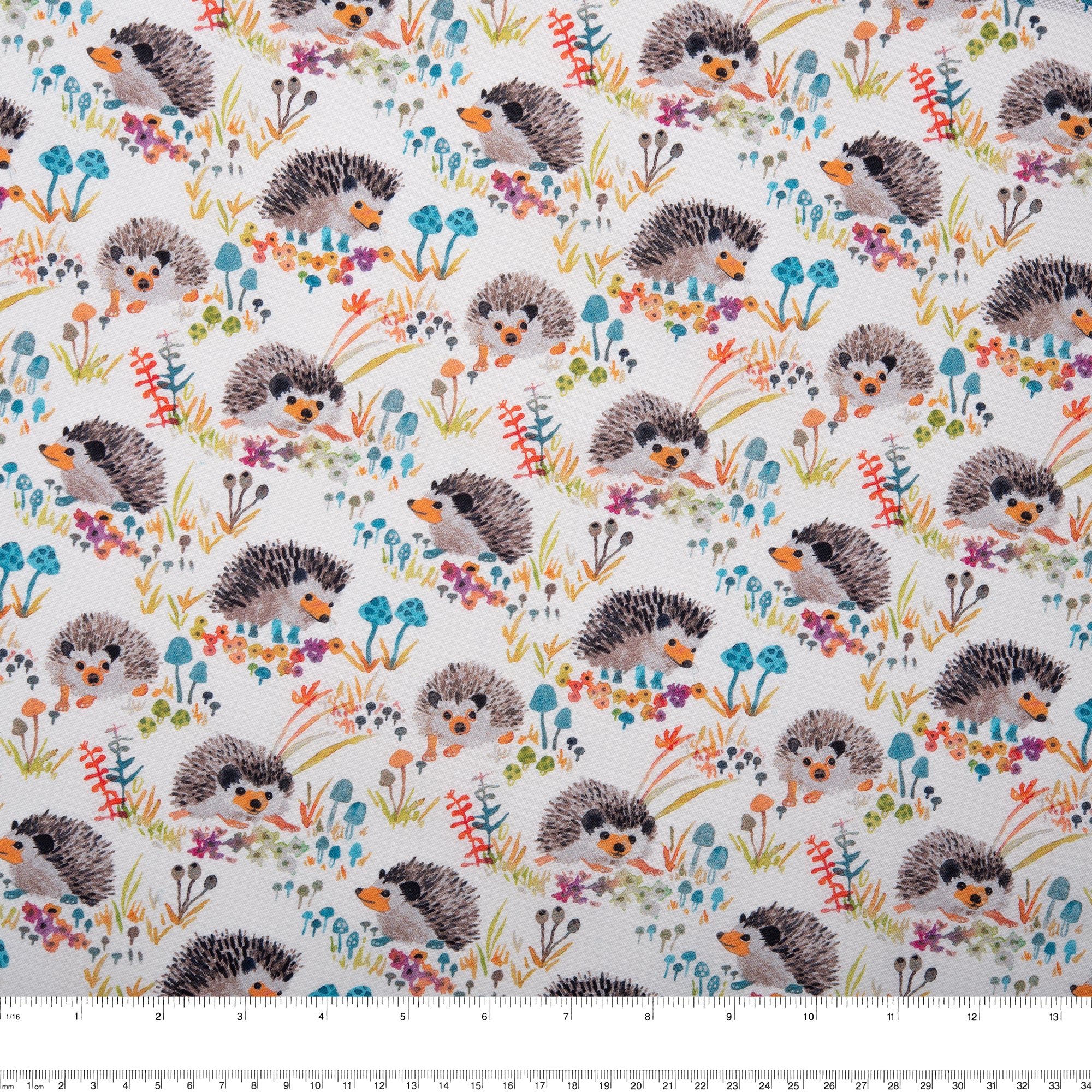 ESSENTIAL Printed Cotton - WINDHAM - Hedgehog - White - Image 3