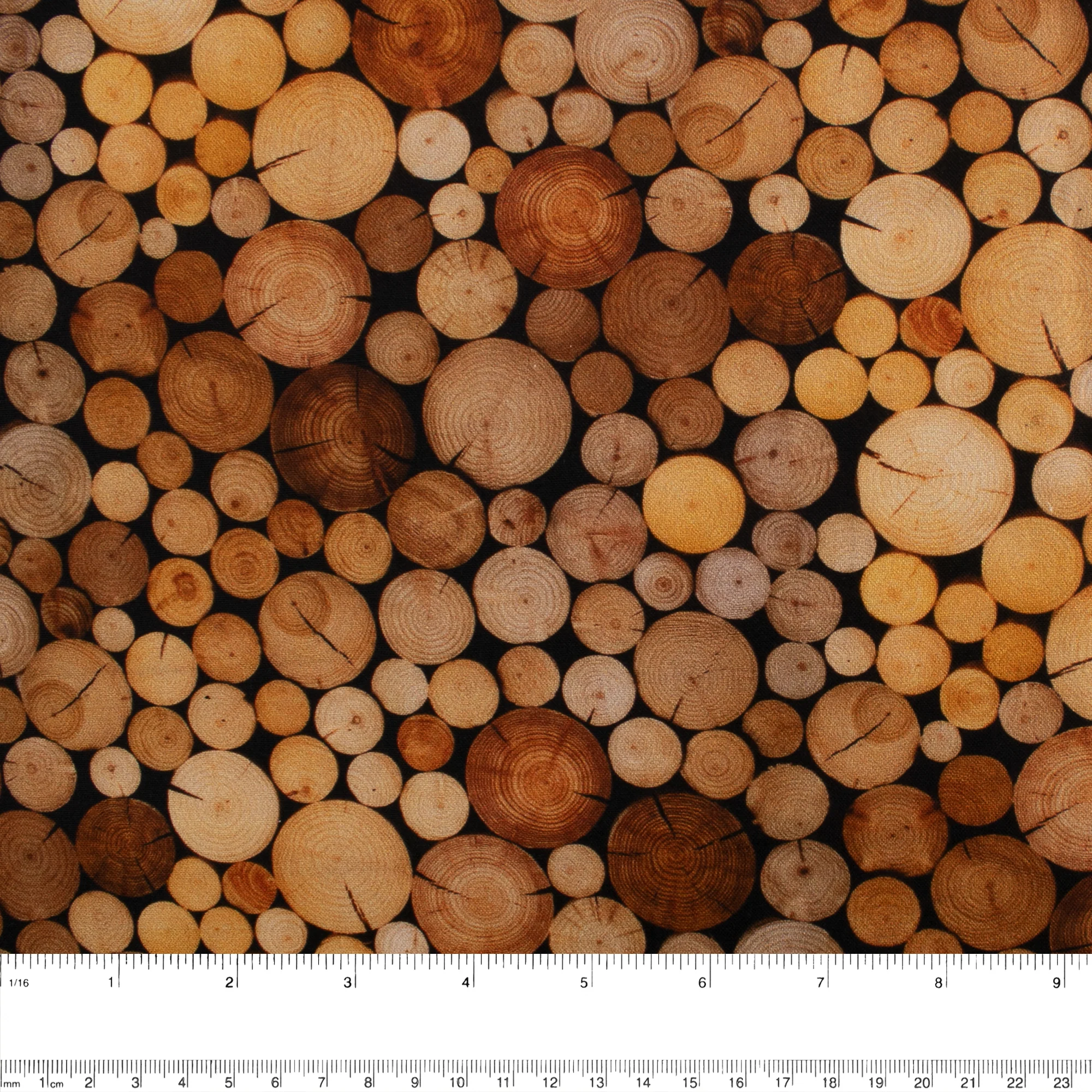 ESSENTIAL Printed Cotton - WINDHAM - Log - Brown - Image 2