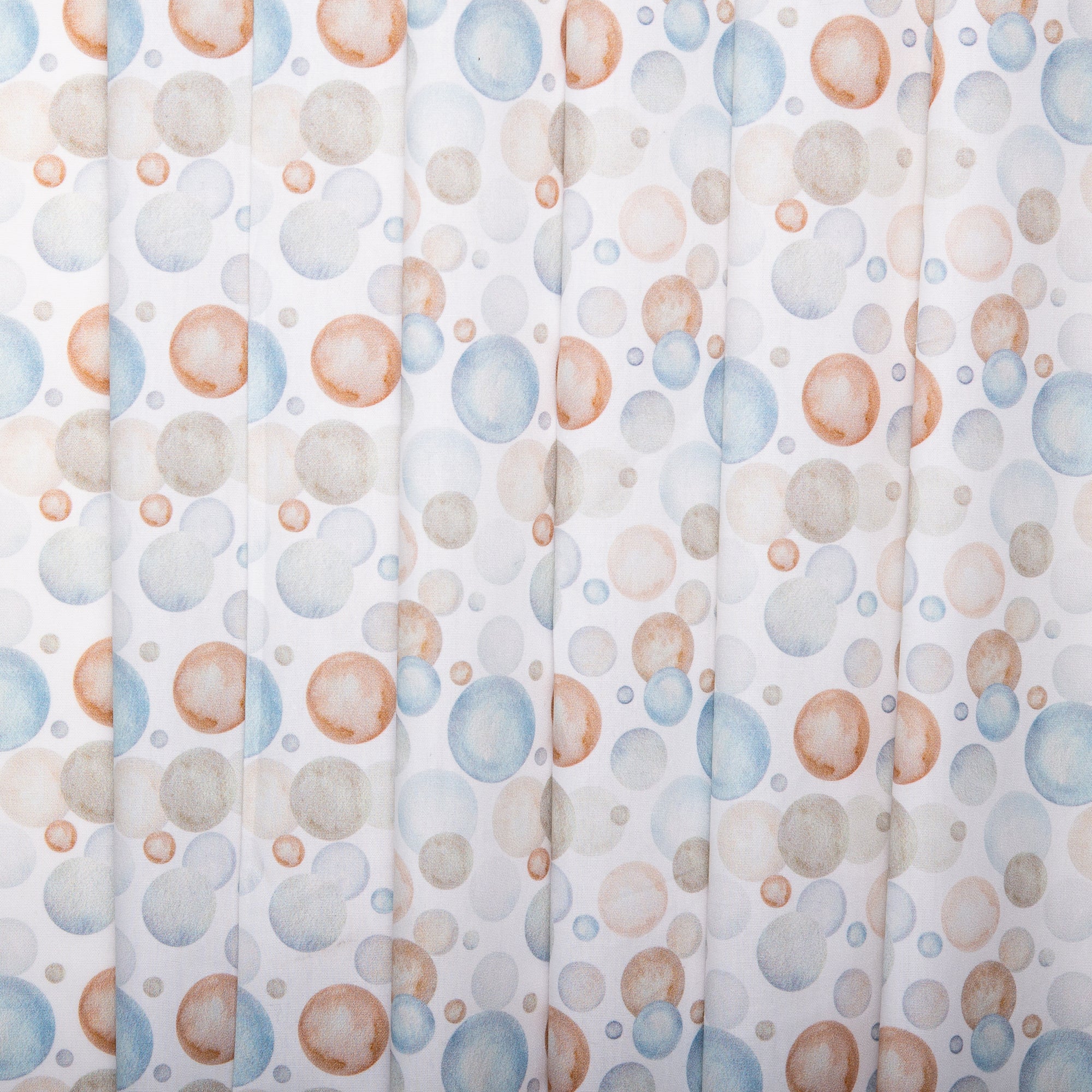 EUROPEAN Digital printed poplin - Bubbles - Blue - Image 4