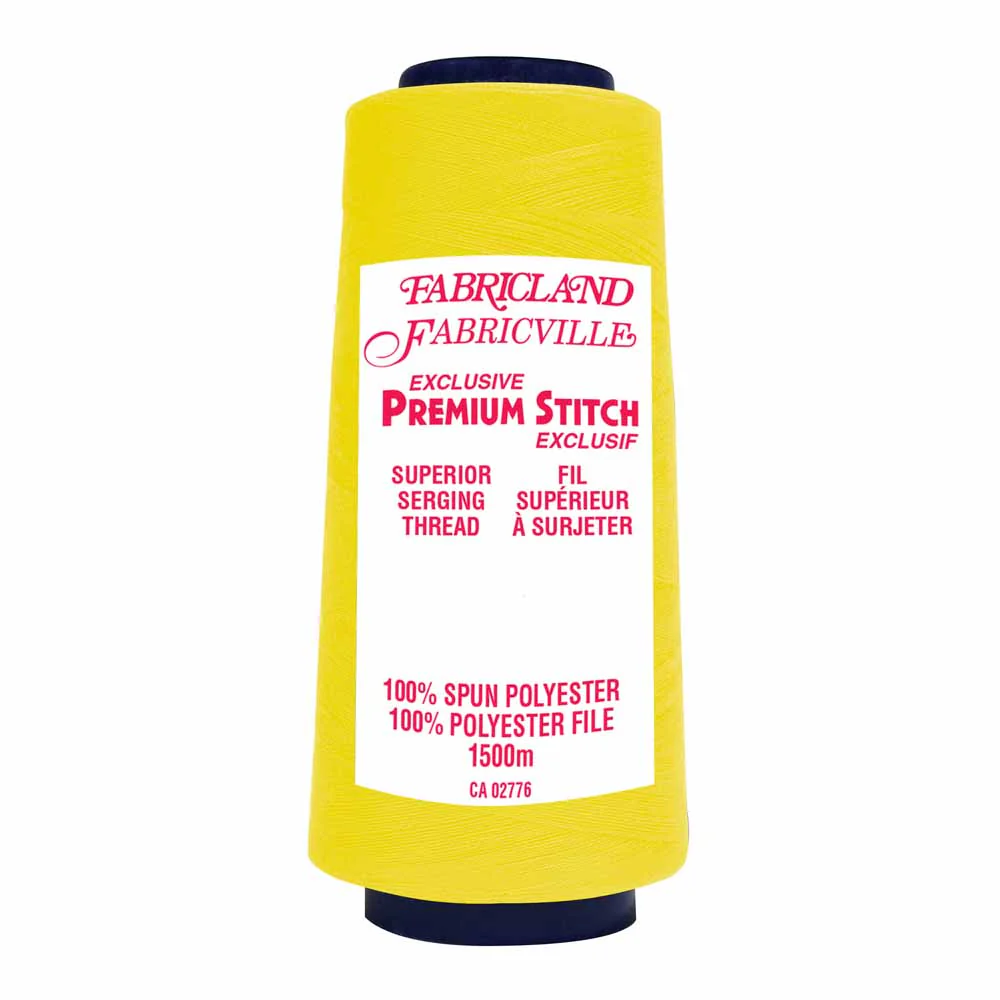 Fabricville Serging Thread 1500m - Yellow