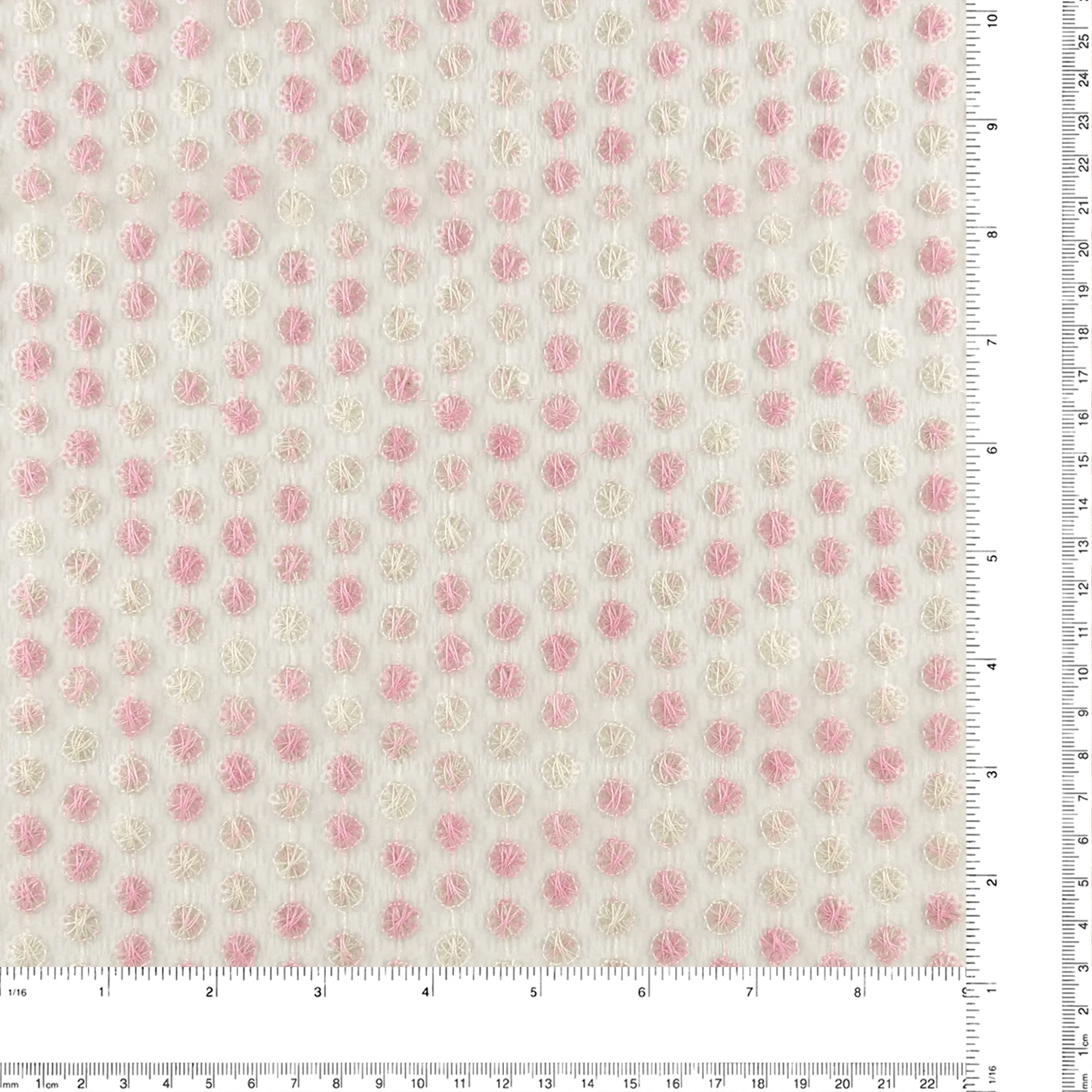 FANCY Embroidered Mesh - 001 - Soft Pink - Image 3
