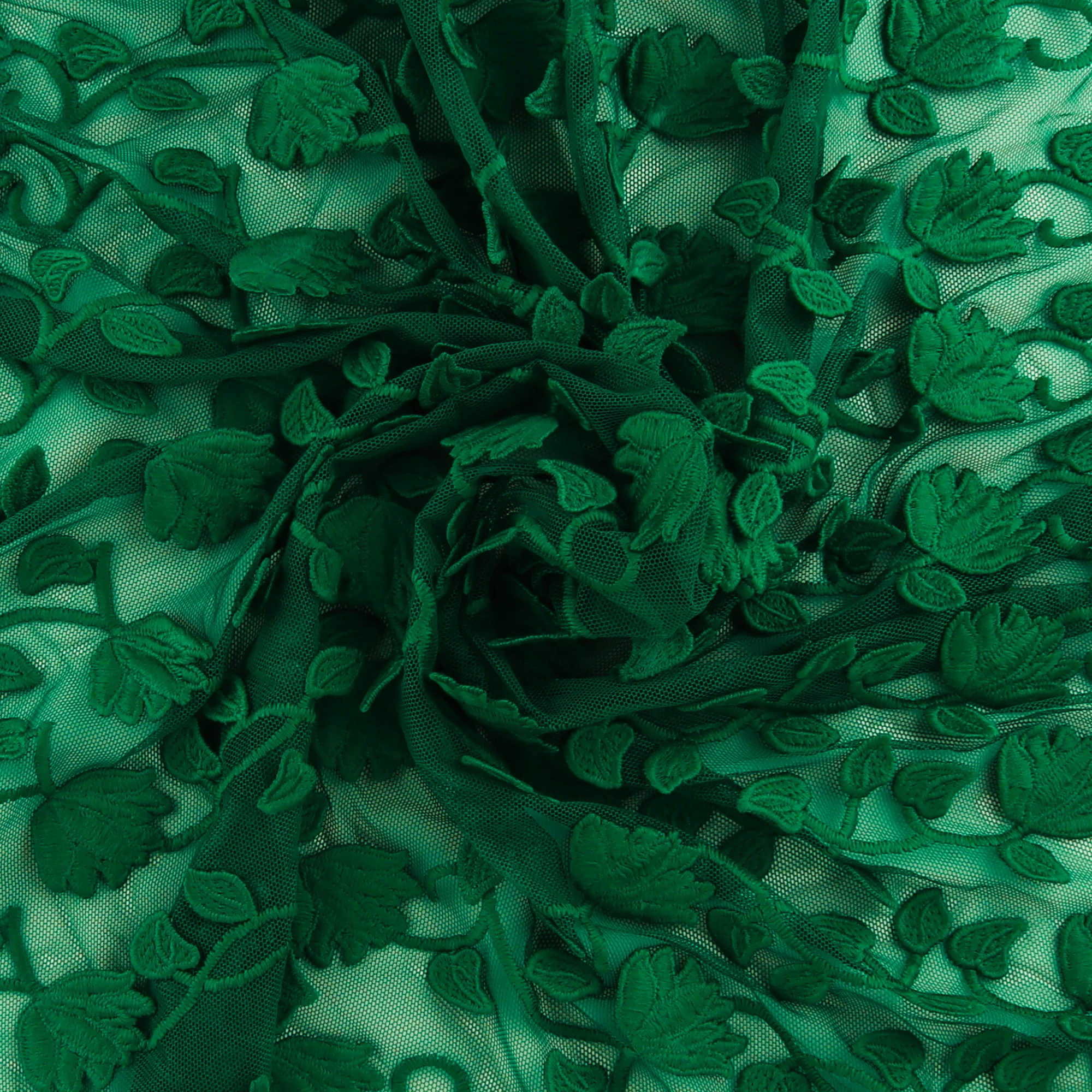FANCY Embroidered Mesh - 002 - Green - Image 2