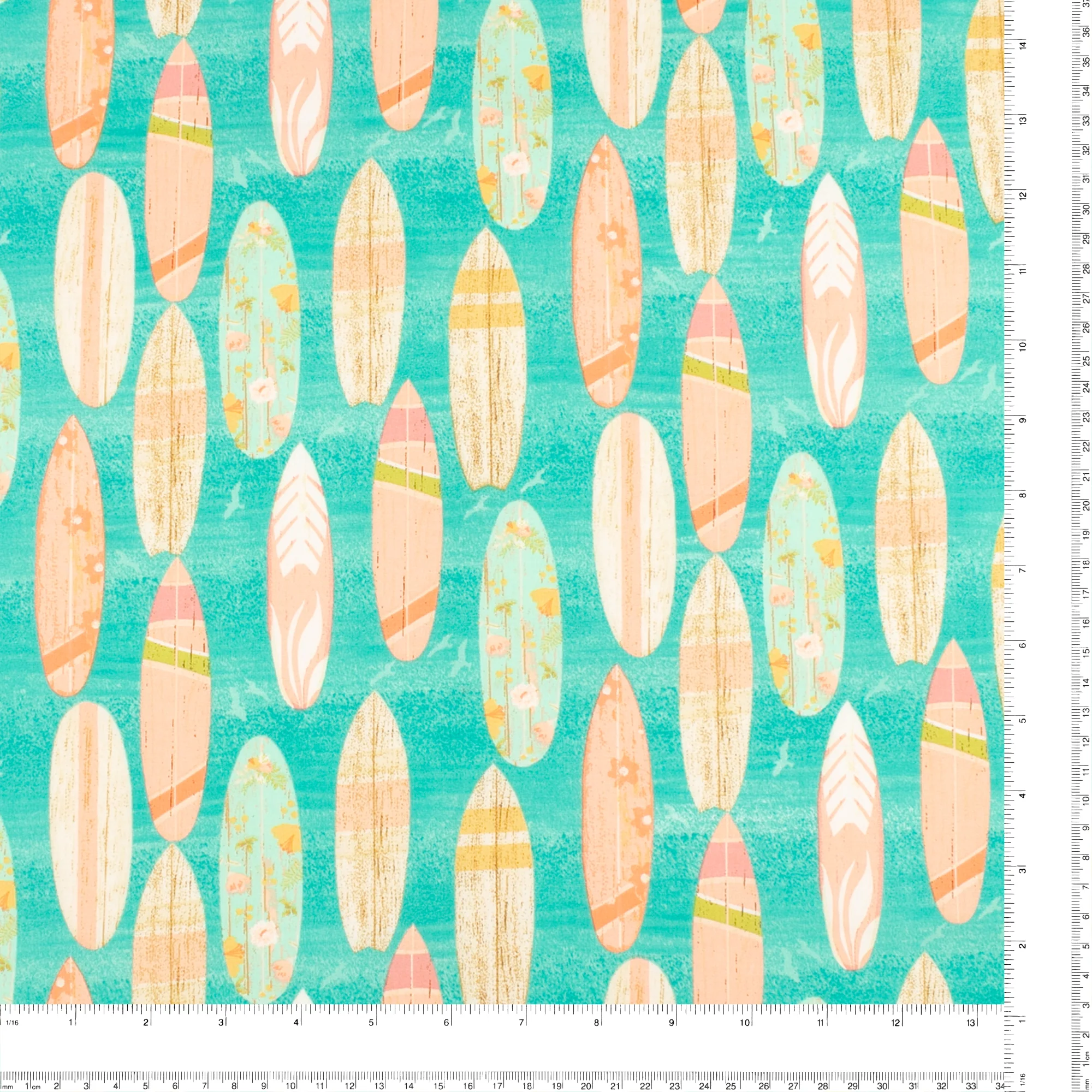 Fat Quarters 18 x 21 in (46 x 53 cm) - 029 - Aqua - Image 3