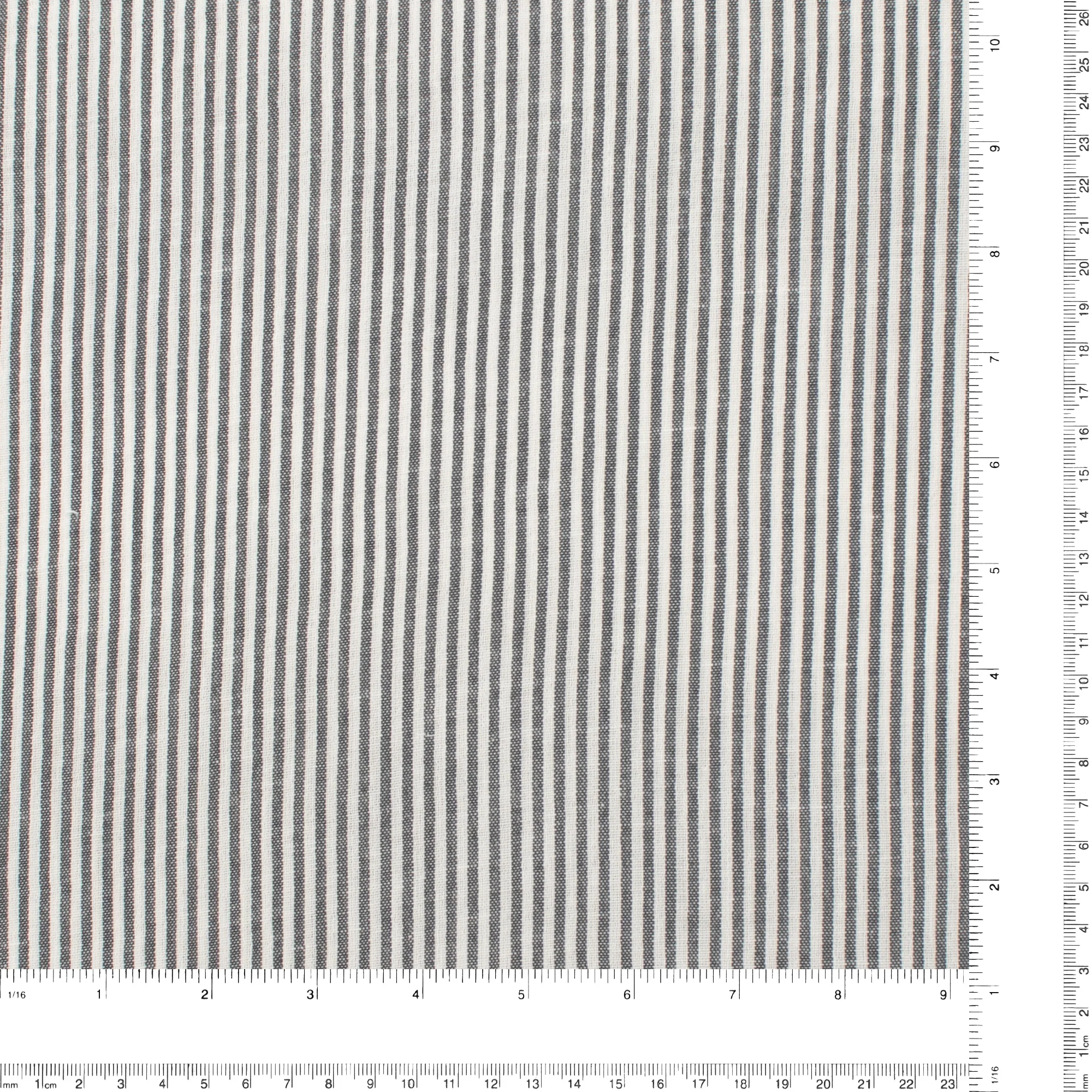 Fine Stripes - TEXTURA LINEN LOOK - 001 - Black - Image 3