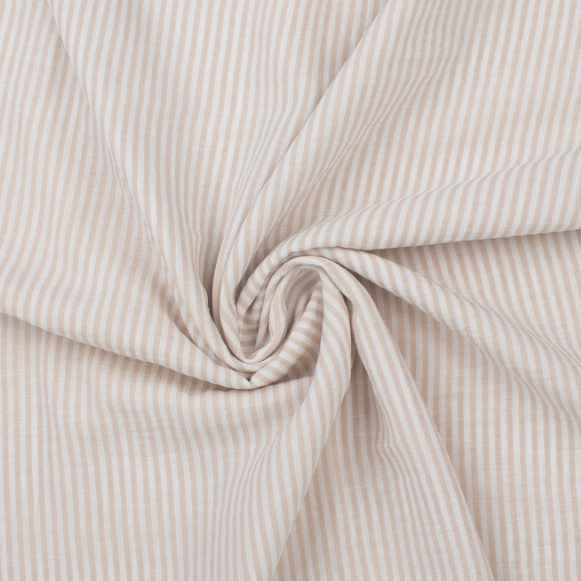 Fine Stripes - TEXTURA LINEN LOOK - 003 - Light sand - Image 2