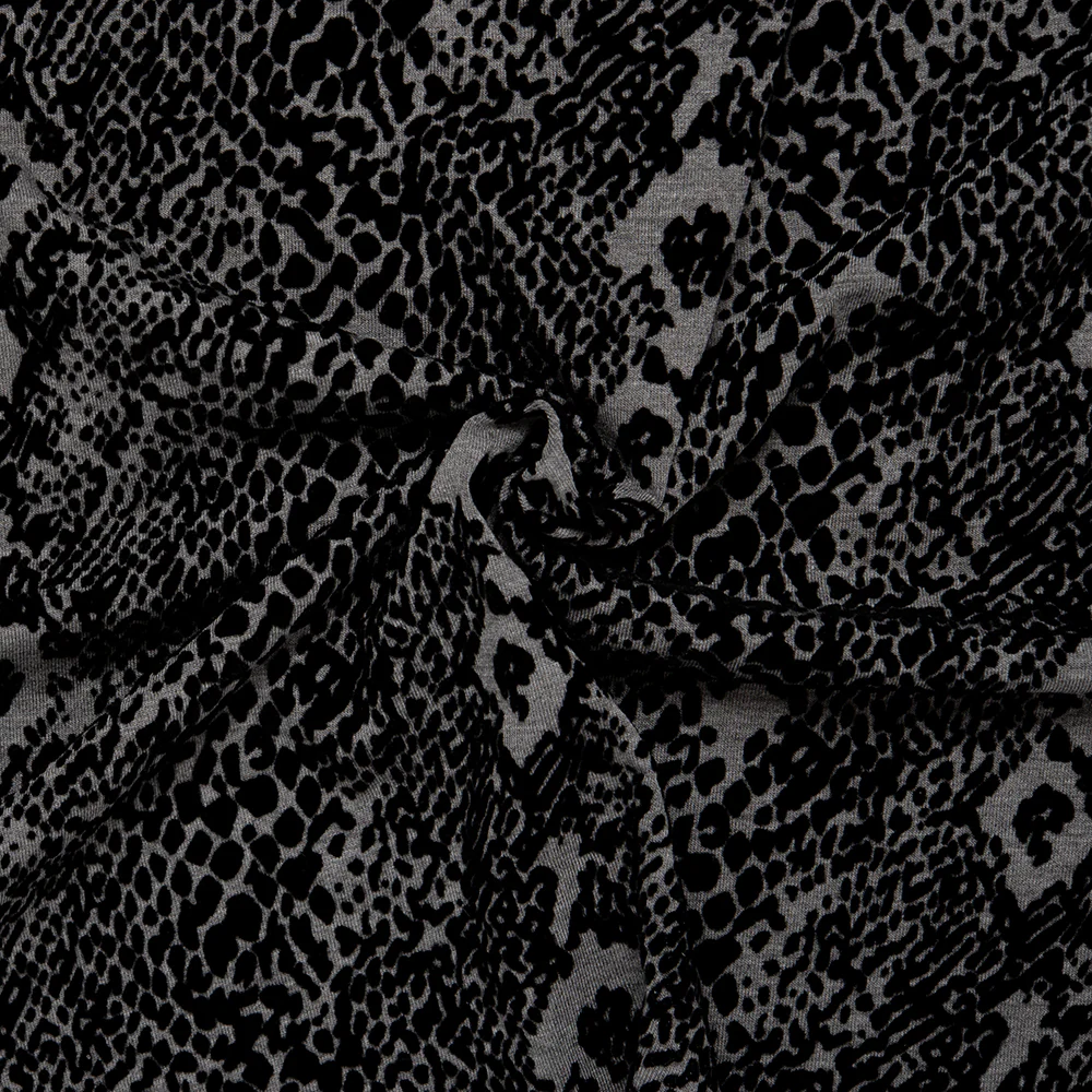 Flocked Knit - AISHA - Snake - Grey - Image 2
