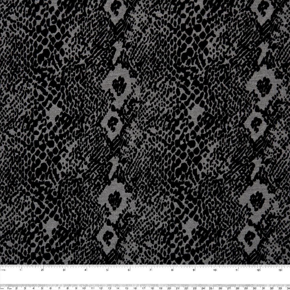 Flocked Knit - AISHA - Snake - Grey - Image 3