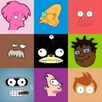 futurama collage