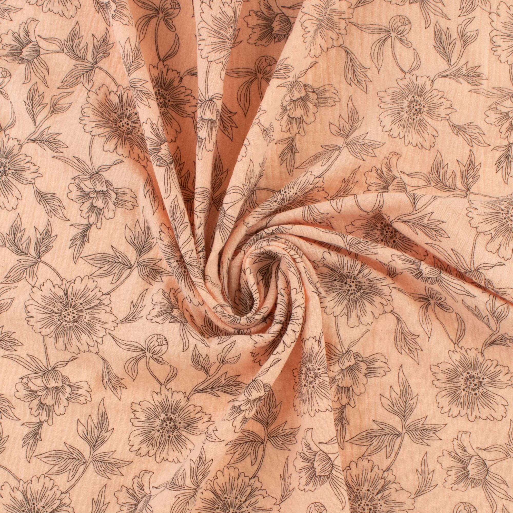 Gauze Cotton Print - NAP TIME - 004 - Peach - Image 2