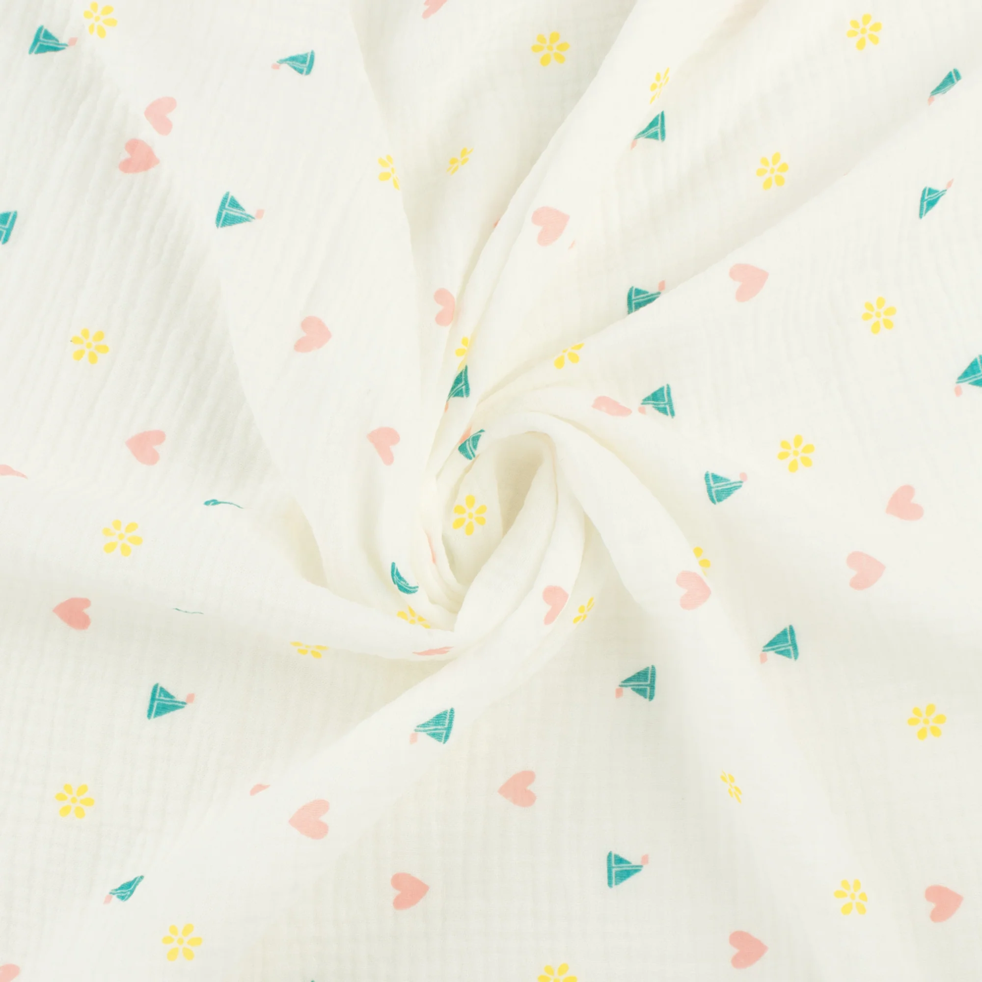 Gauze Cotton Print - NAP TIME - 006 - White - Image 2