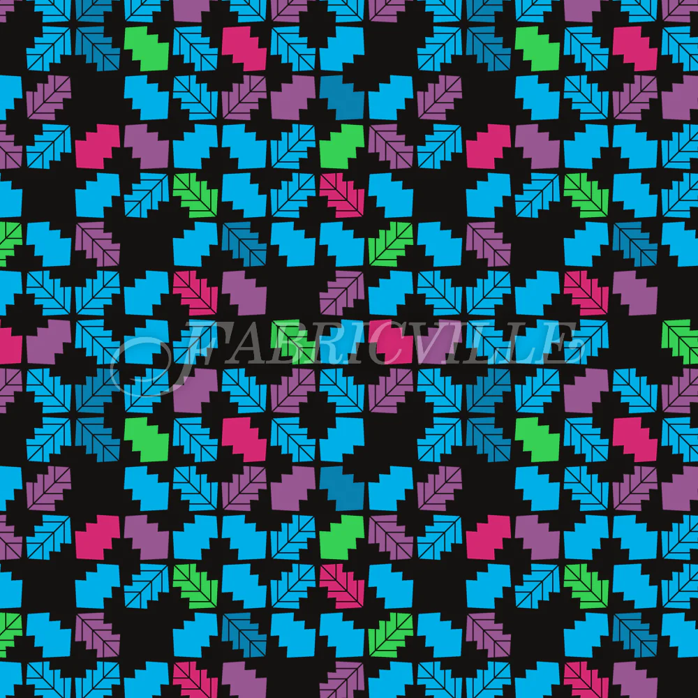 Geometric holly leaves