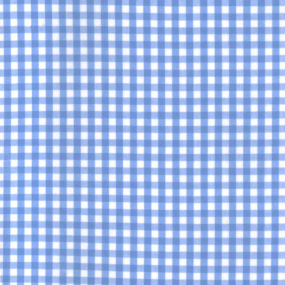 Gingham Check - Light Blue 1/4"
