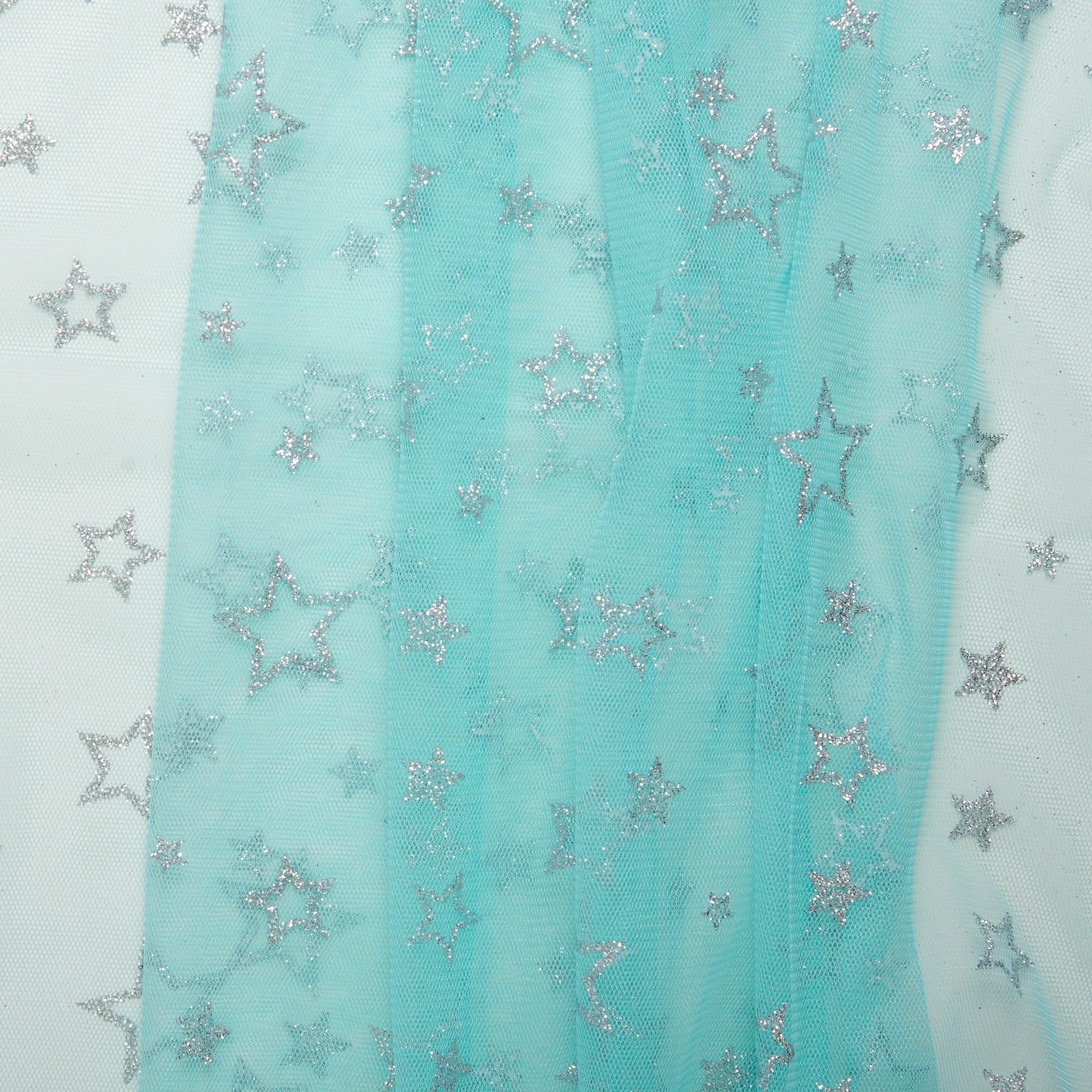 Glitter tulle - STARS & SWIRLS - Stars - Jade - Image 4