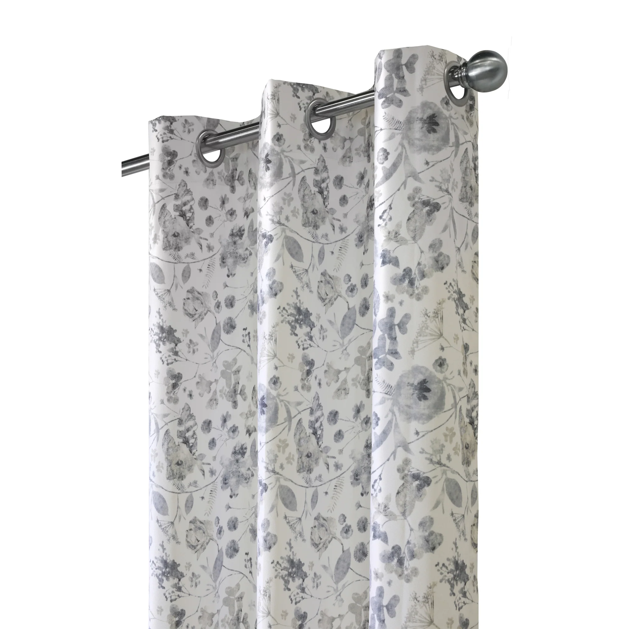 Grommet curtain panel - Beatrice - Silver - Image 2