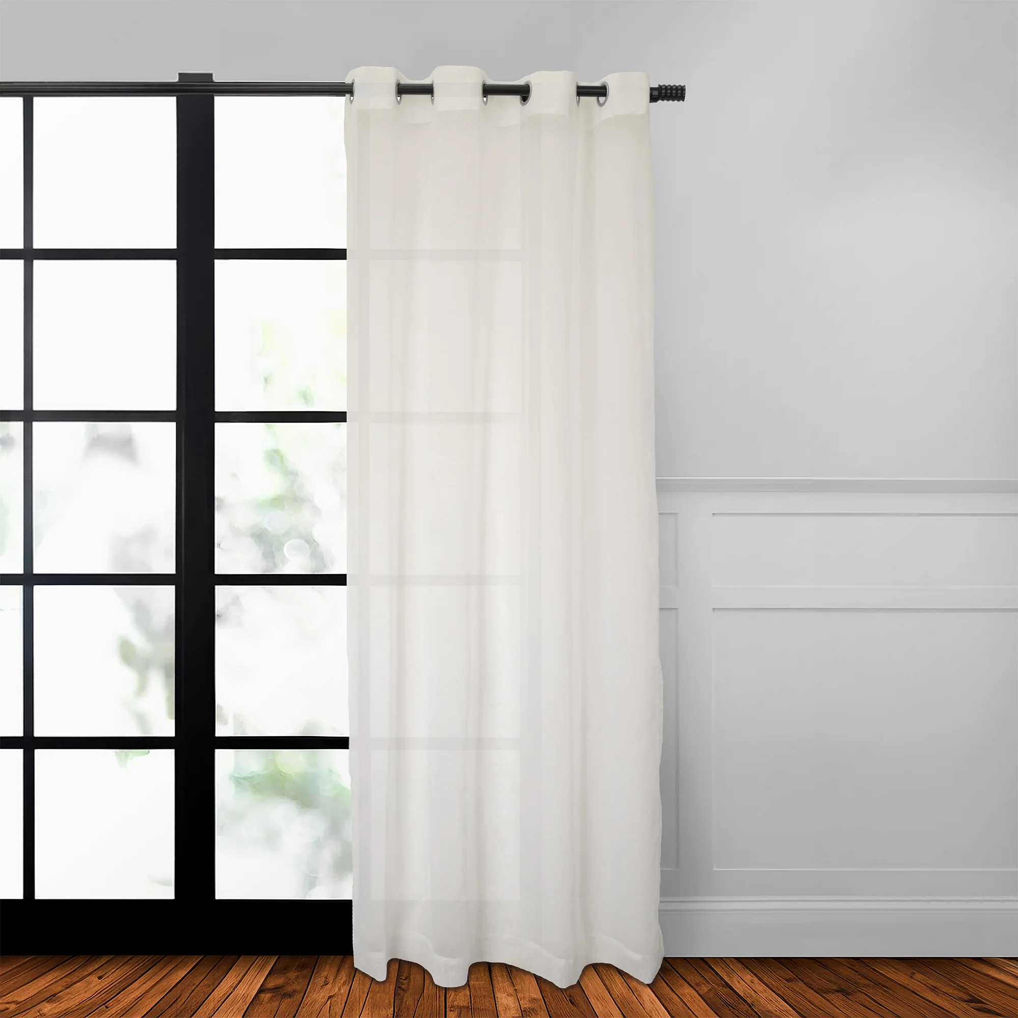 Grommet curtain panel - Daphne - White