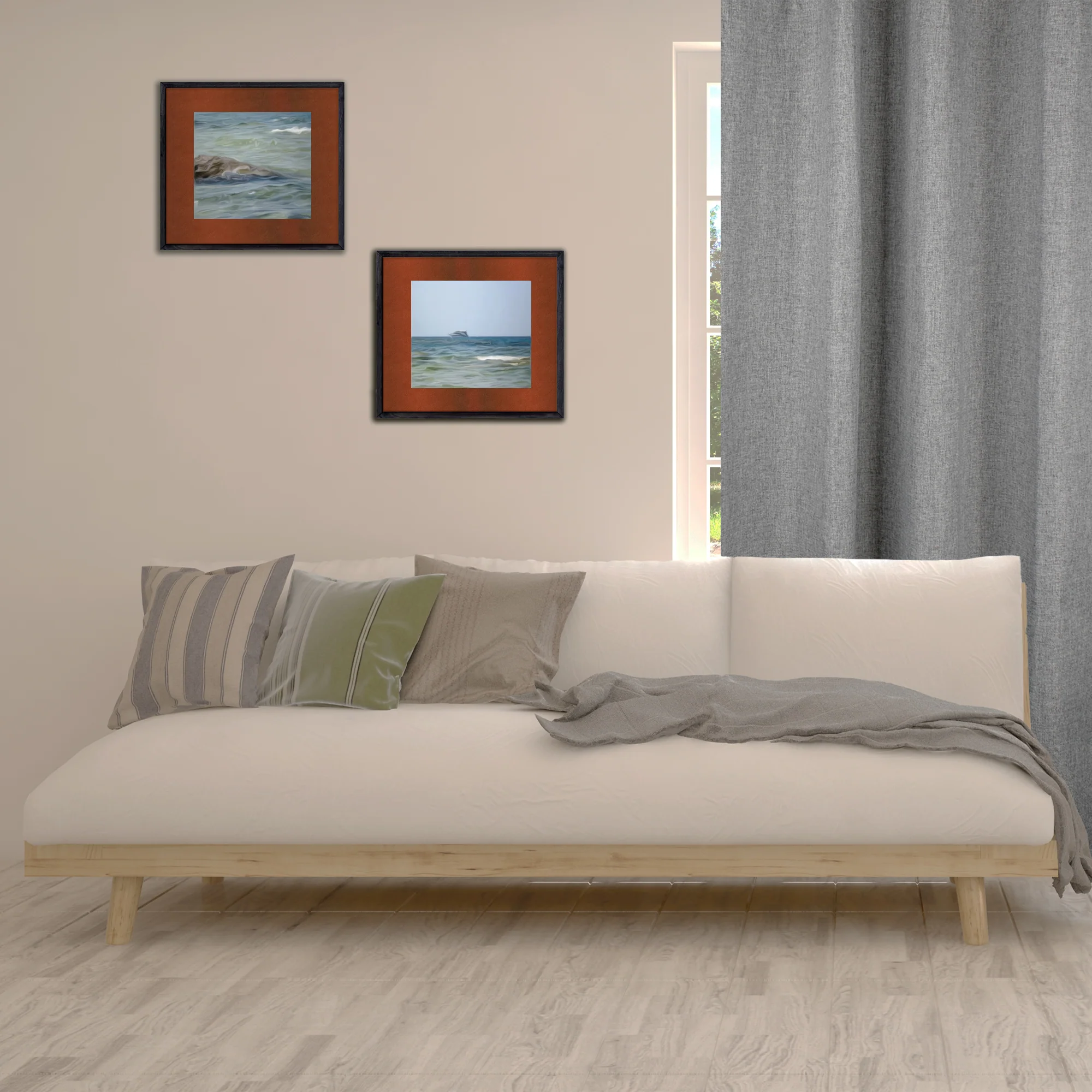 Grommet curtain panel - Elm - Grey - 50 x 95'' - Image 3