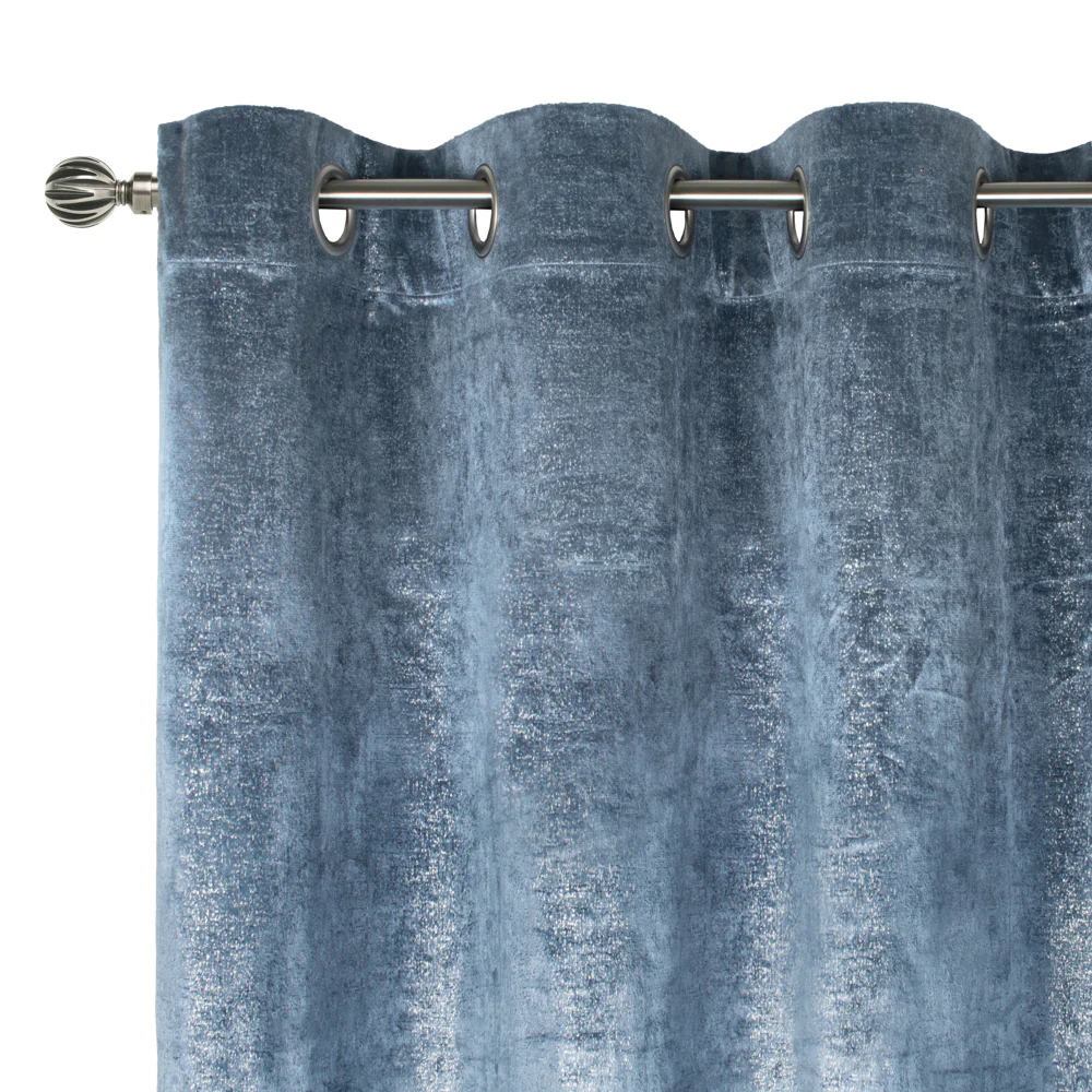 Grommet curtain panel - Glamour - French Blue